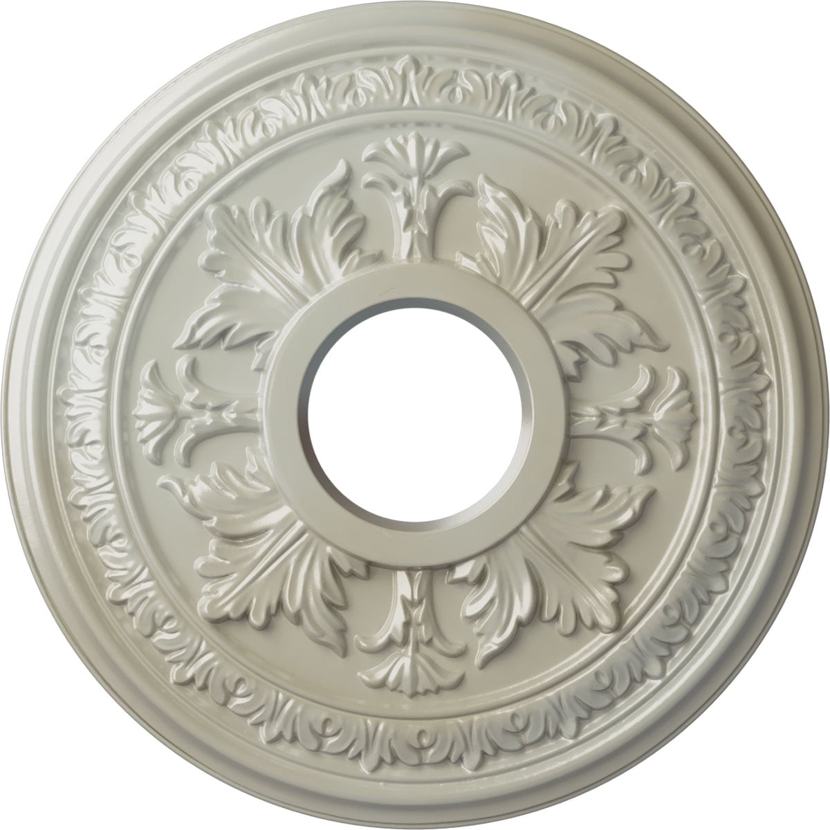 Ekena Millwork CM15BAFBS Baltimore 15.375-in W x 15.375-in L Painted Flash Blue Polyurethane Whole Ceiling Medallion