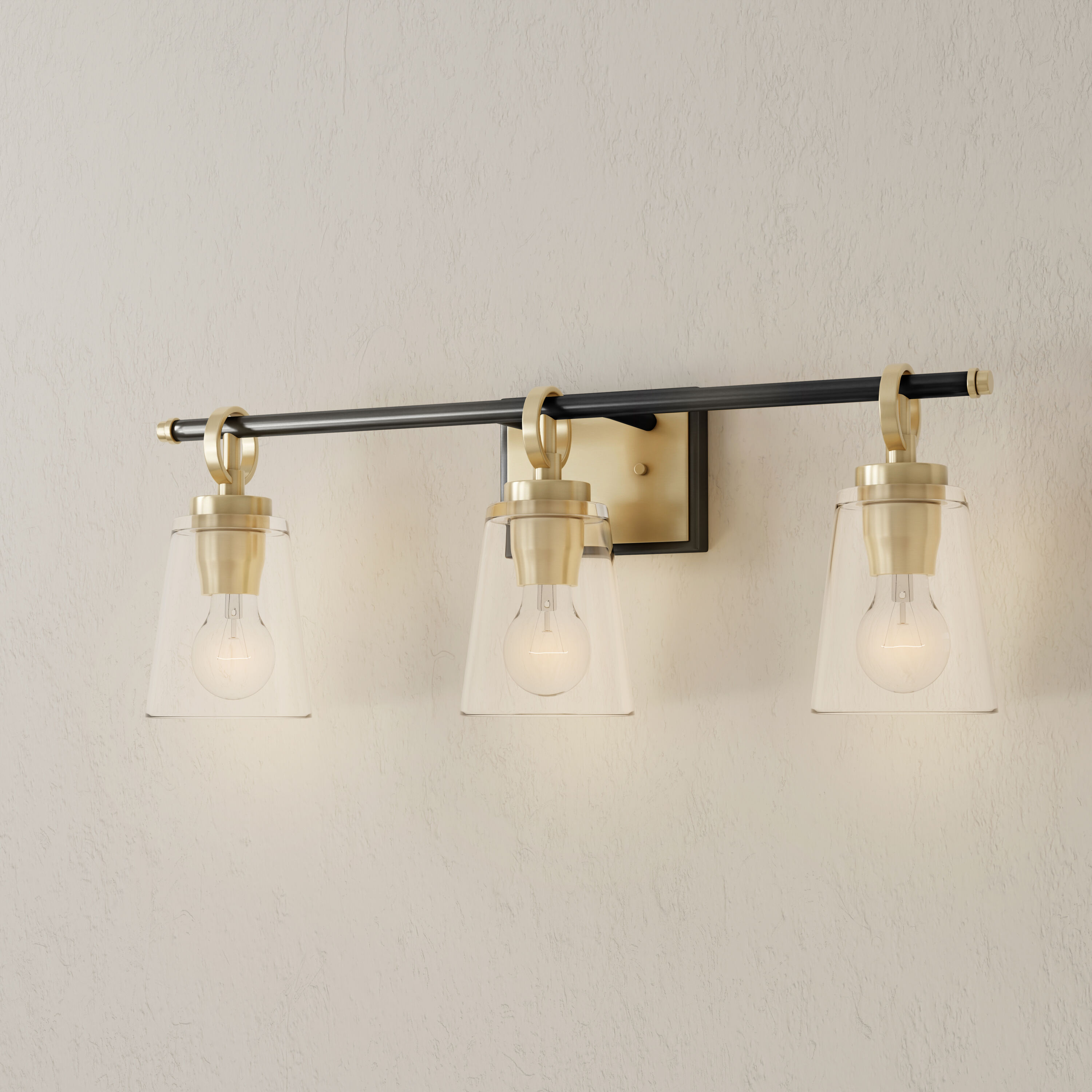 Progress Lighting P300482-163 Cassell 24.12-in 3 -Light Brass Transitional Vanity light
