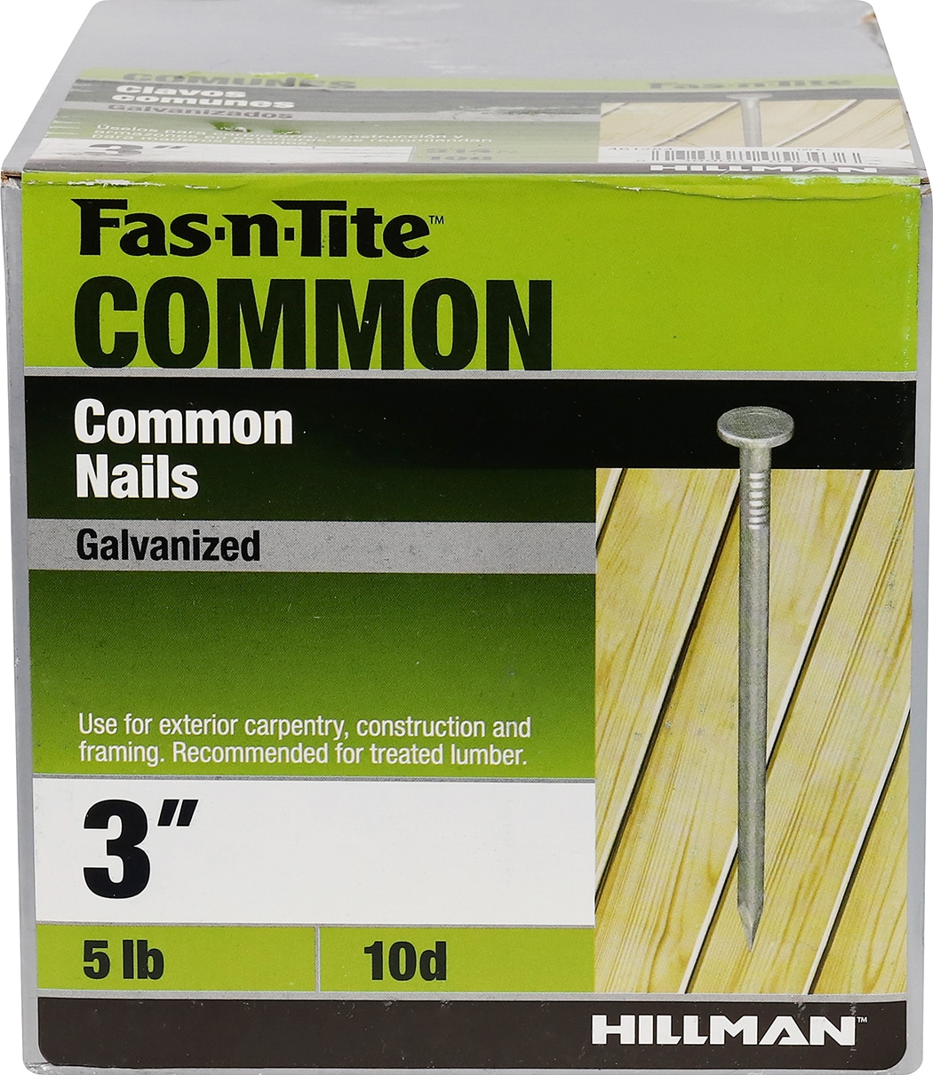 Fas-n-Tite 461284 3-in 9 -Gauge Hot-dipped galvanized Ring Shank Common Nails 314 -Per Box