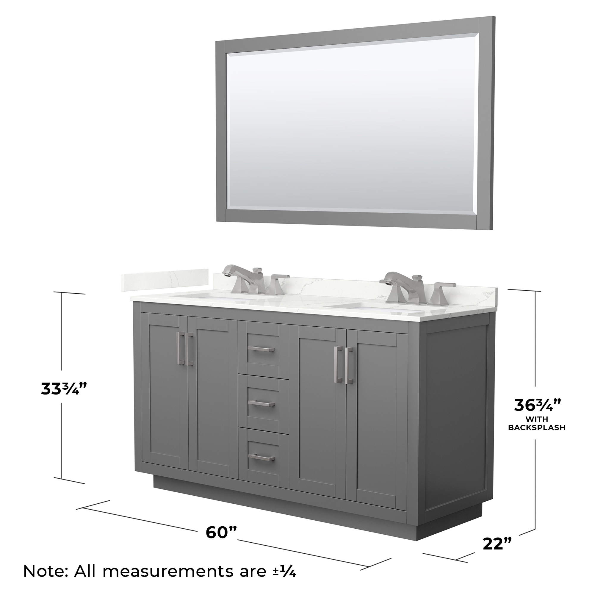 Wyndham Collection WCF292960DKGGTUS3M58 Bath-Vanity-Combo - View #6