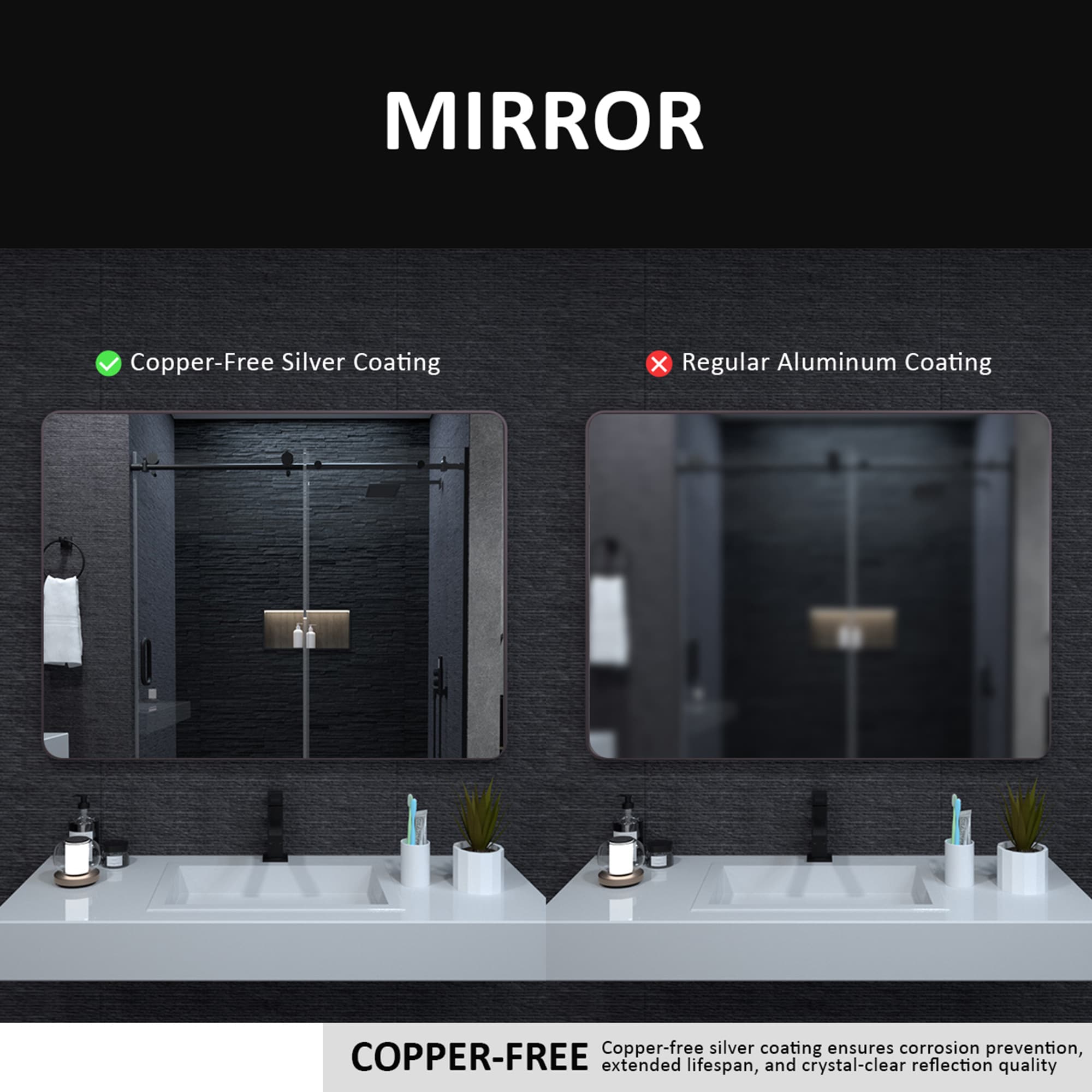 ExBrite FUBM6036ORB Framed-Bath-Mirrors - View #5