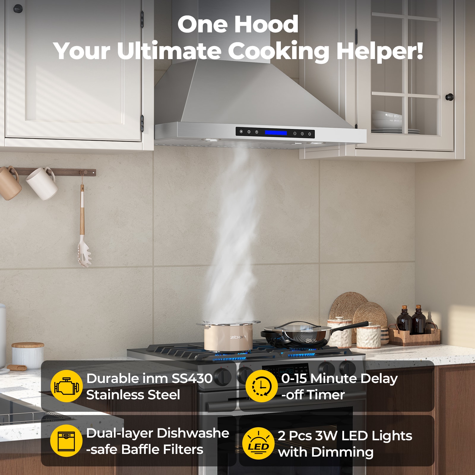 DZS DNAP02-30 Wall-Mounted-Range-Hoods - View #7