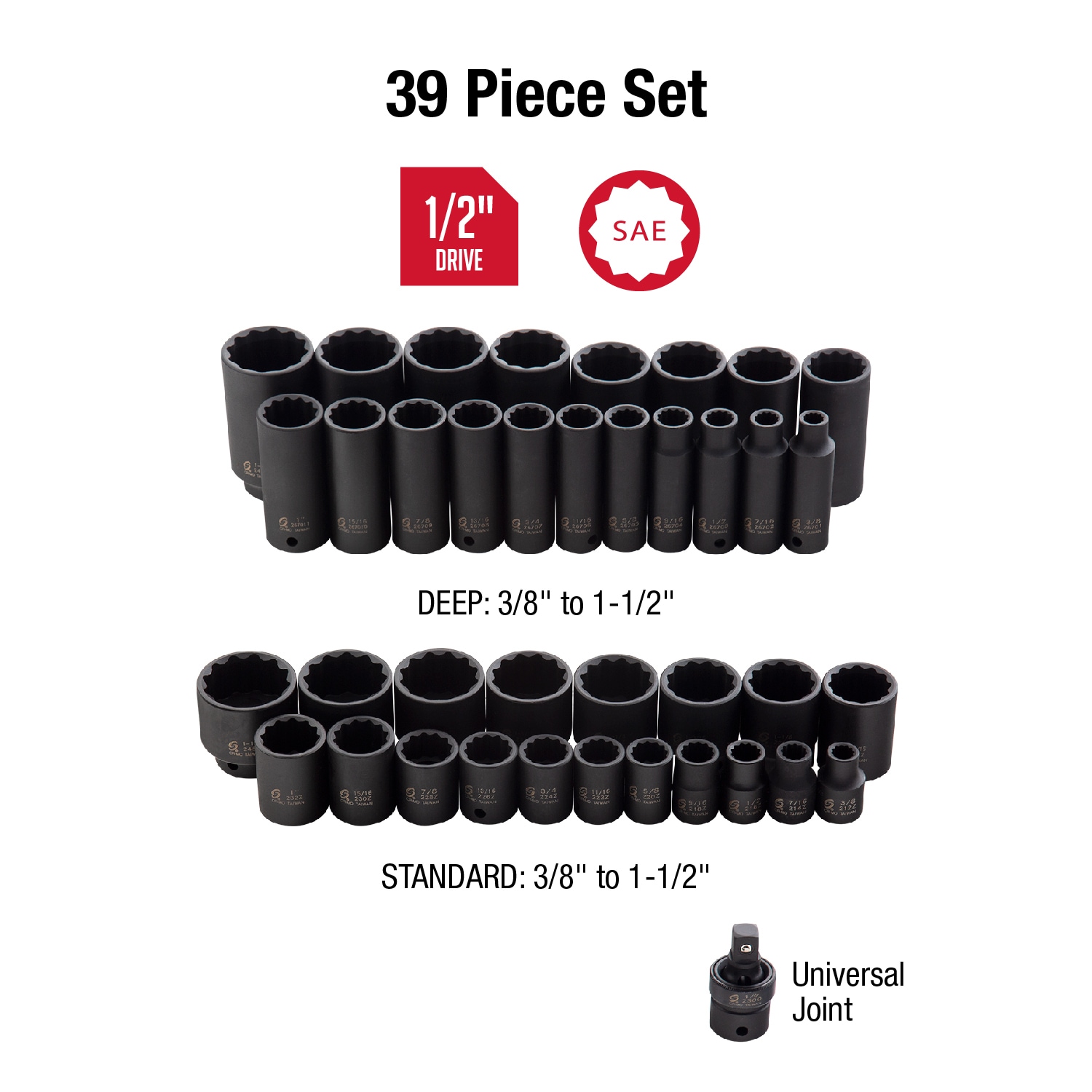 SUNEX TOOLS 2698 Impact-Socket-Sets - View #2