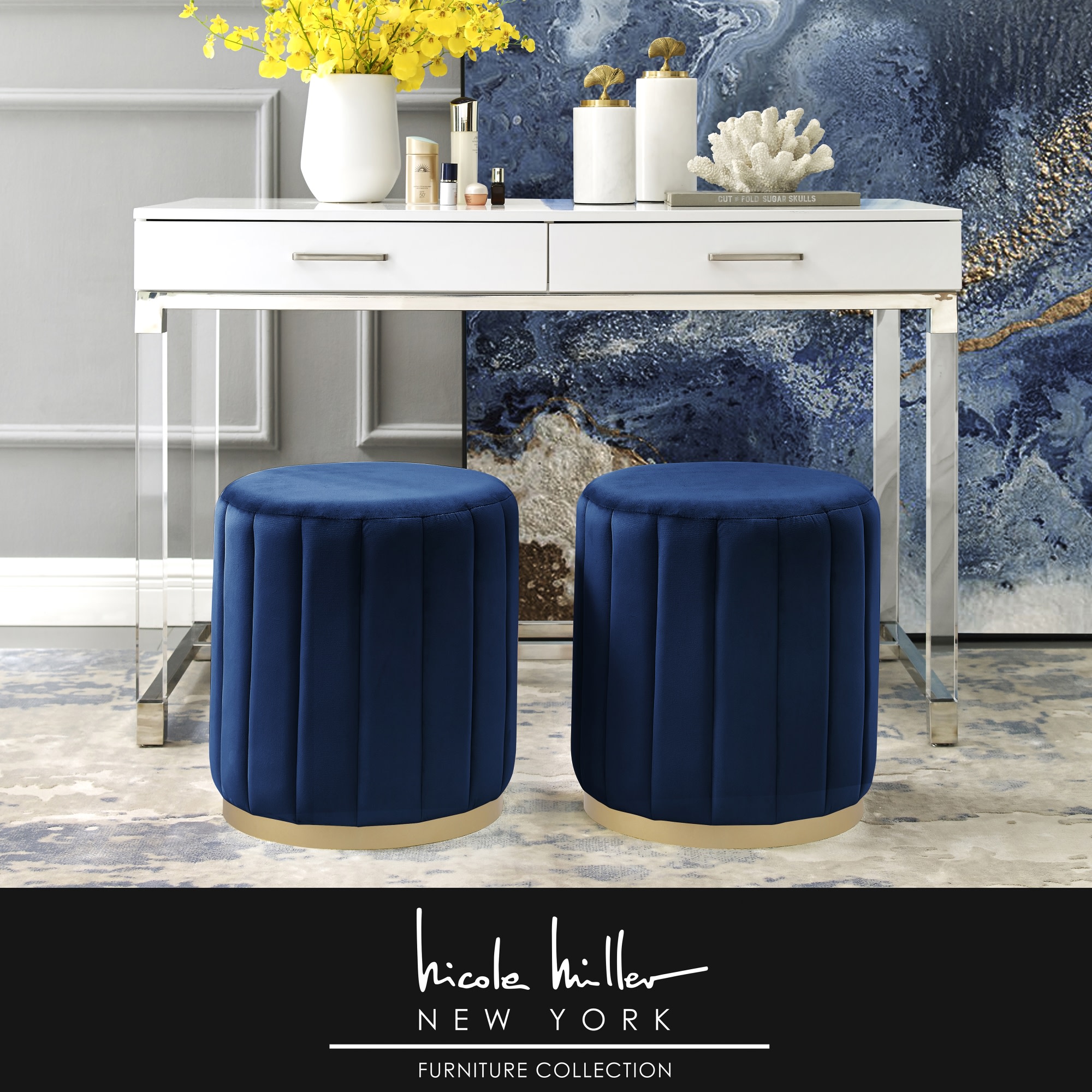 Nicole Miller NON135-02NG-LS Indoor-Ottomans - View #2