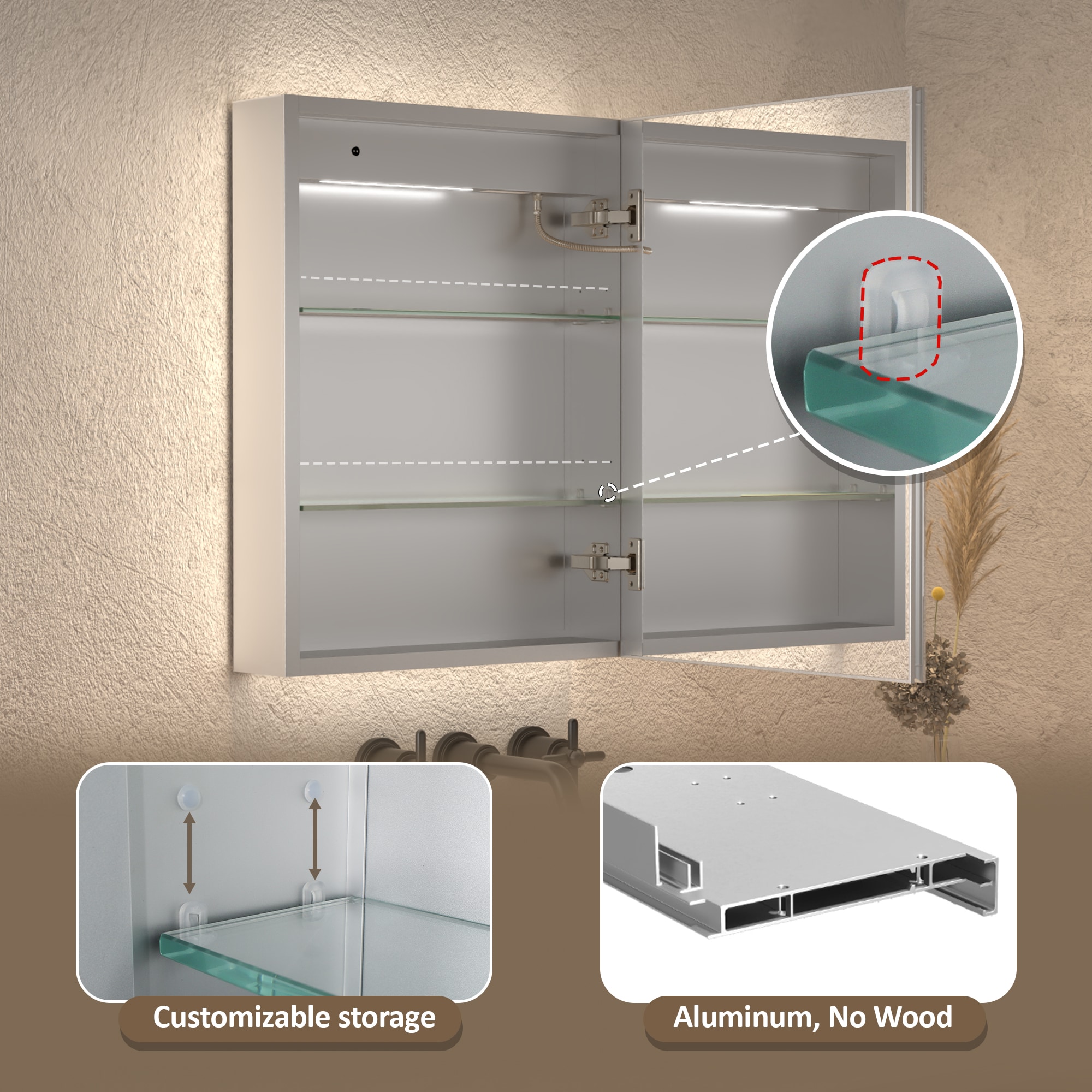 ExBrite EBMC2026V3RX Bathroom-Medicine-Cabinets - View #9