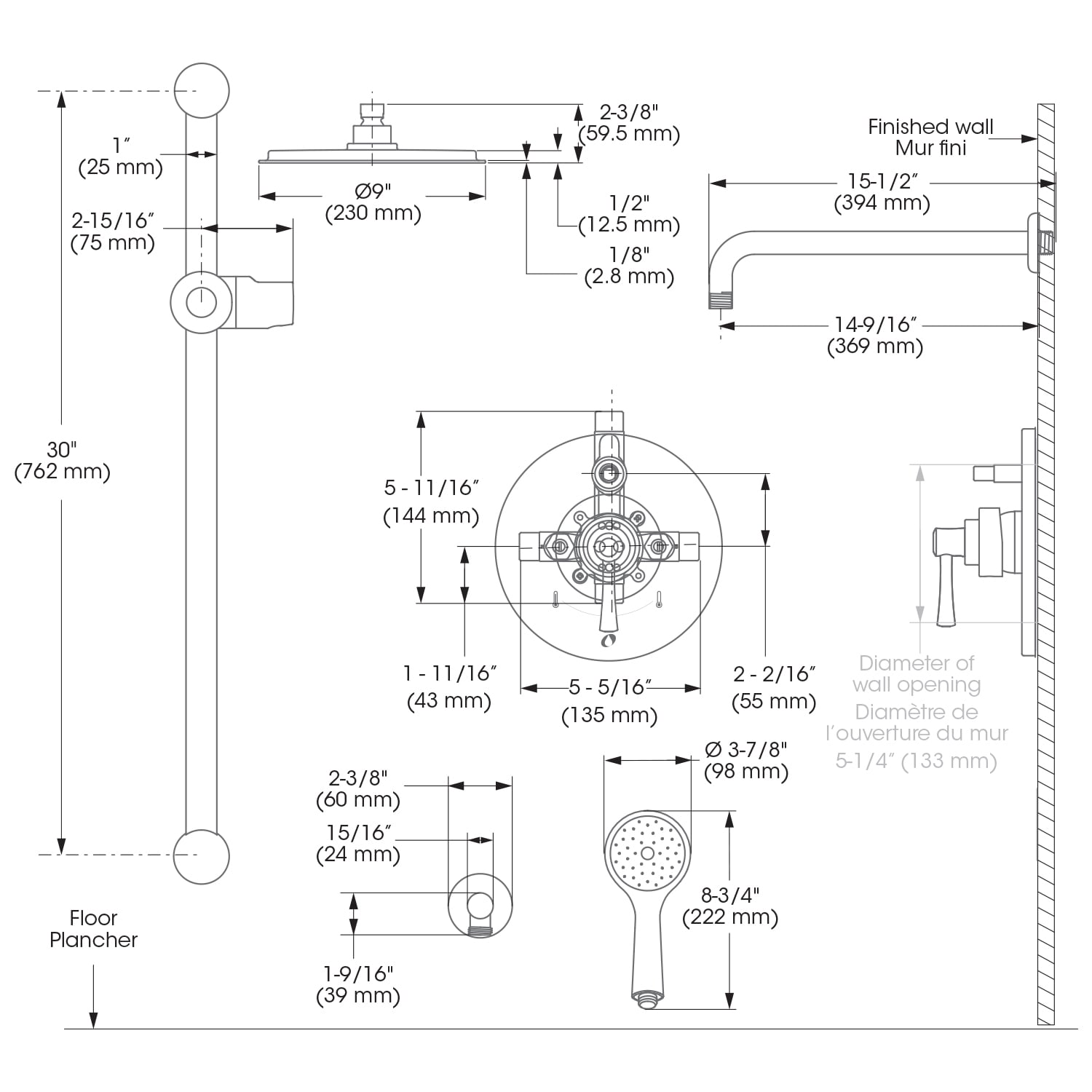 Belanger KIT-NEO130CCP Tub-Shower-Faucets - View #7