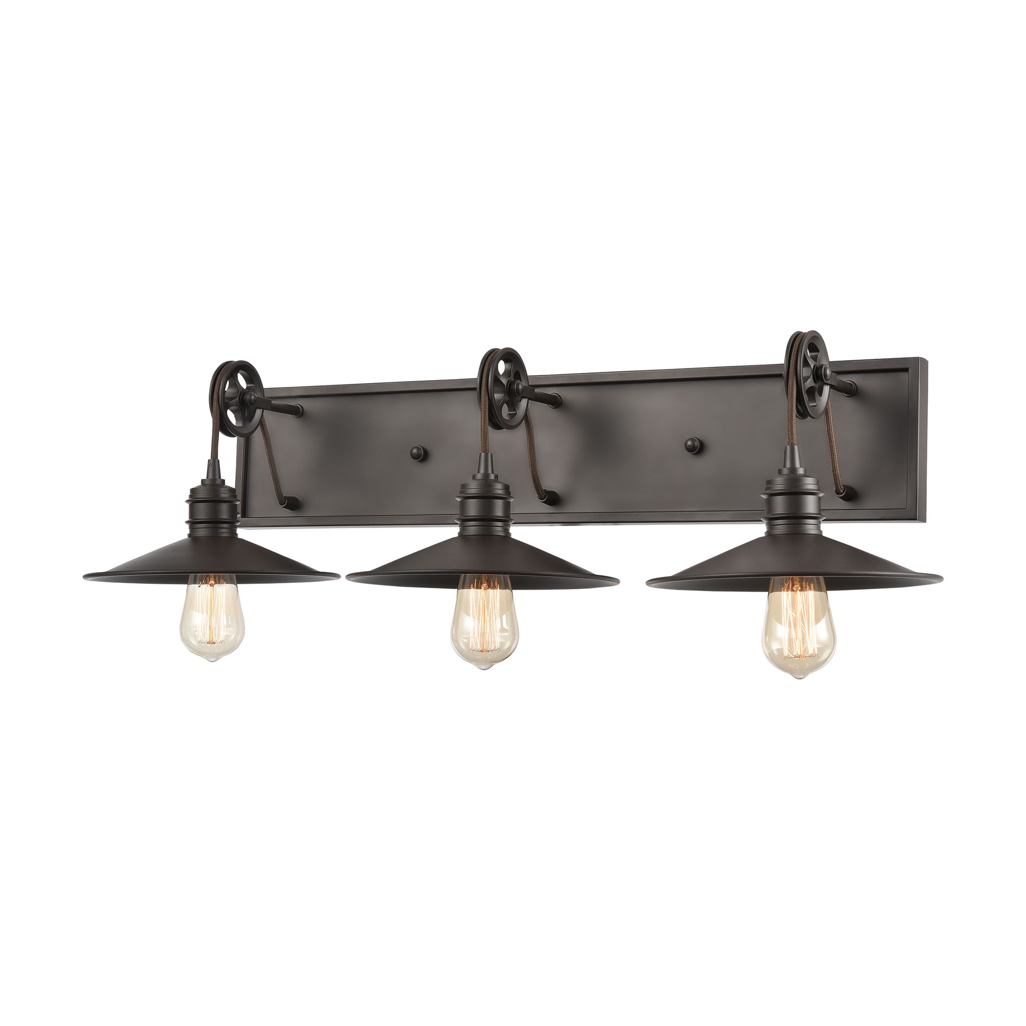 Westmore by ELK Lighting LWVL-220308094 Wheel 31-in 3 -Light Oil-rubbed Bronze Transitional Vanity light