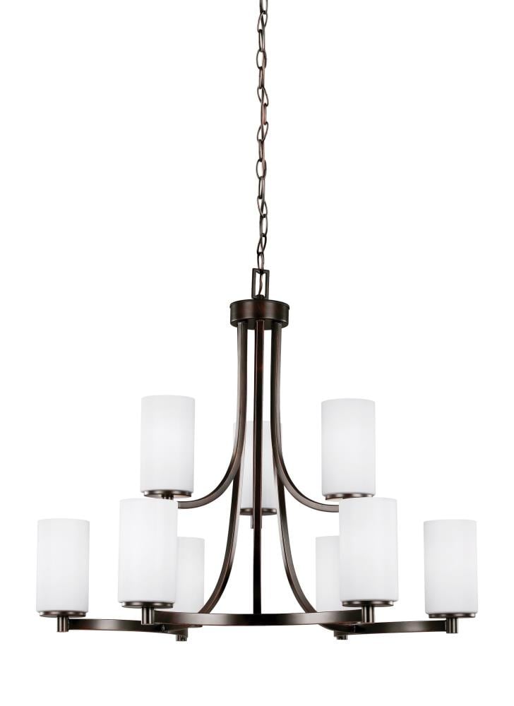 Generation Lighting 3139109EN3-710 Hettinger 9 -Light Bronze Transitional For Use in Dining Rooms, Foyers, Kitchens, Chandelier