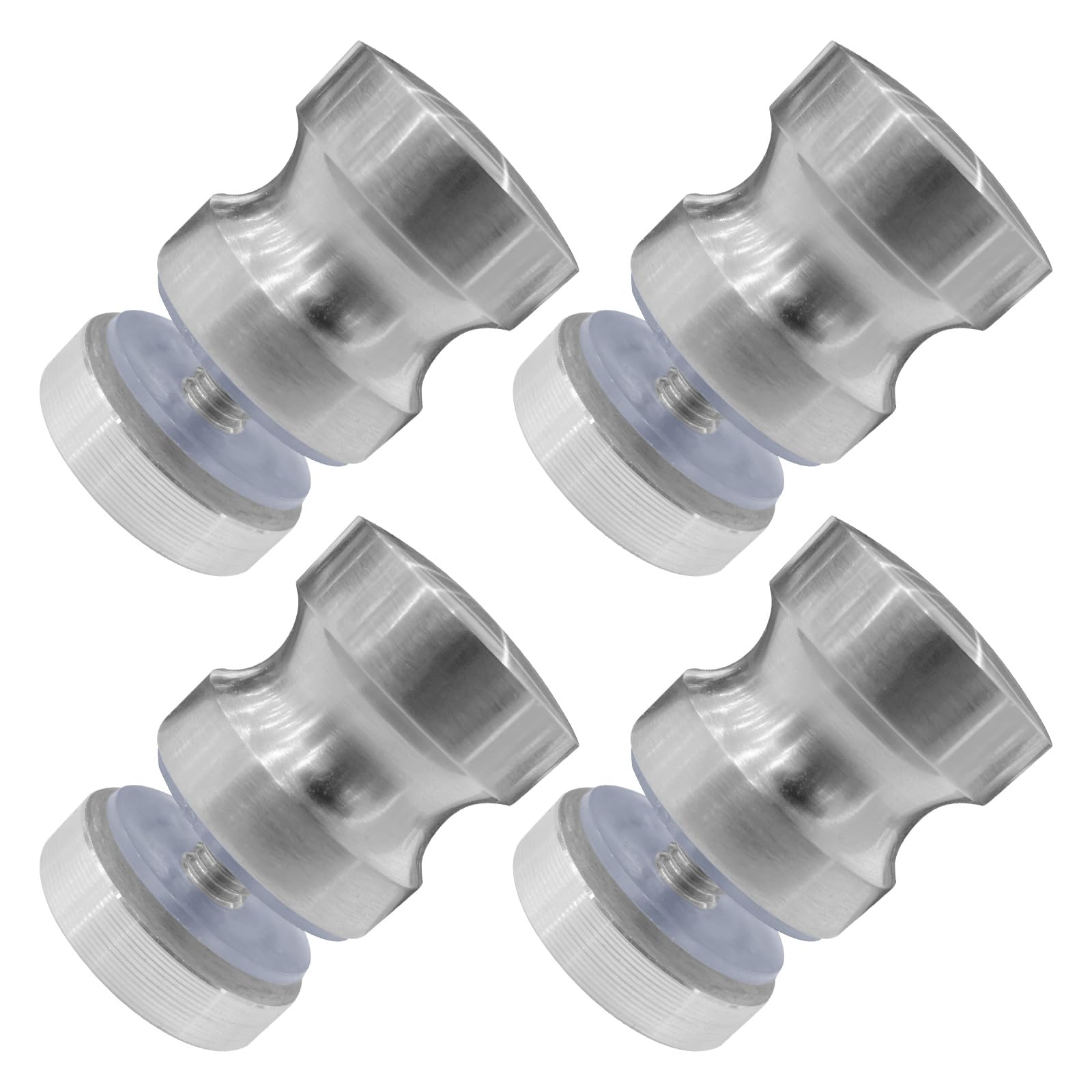 Aoibox  4 Pack Stainless Steel Shower Glass Door Handles One Sided Solid Knob Pull for Bathroom Glass Door Hardware