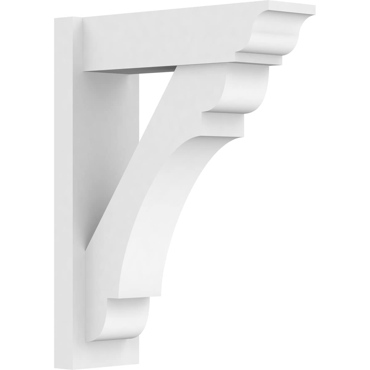 Ekena Millwork OUTP07X20X26OLY01 7-in W x 20-in D x 26-in H Olympic Architectural Grade PVC Outlooker with Traditional Ends
