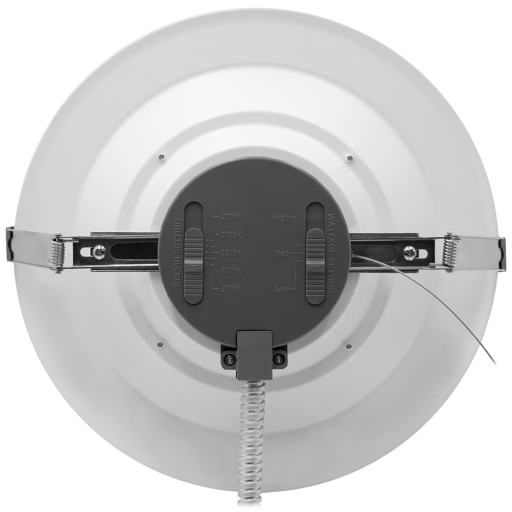 White Aluminum 10-Inch Recessed LED Downlight for Indoor/Outdoor Use
