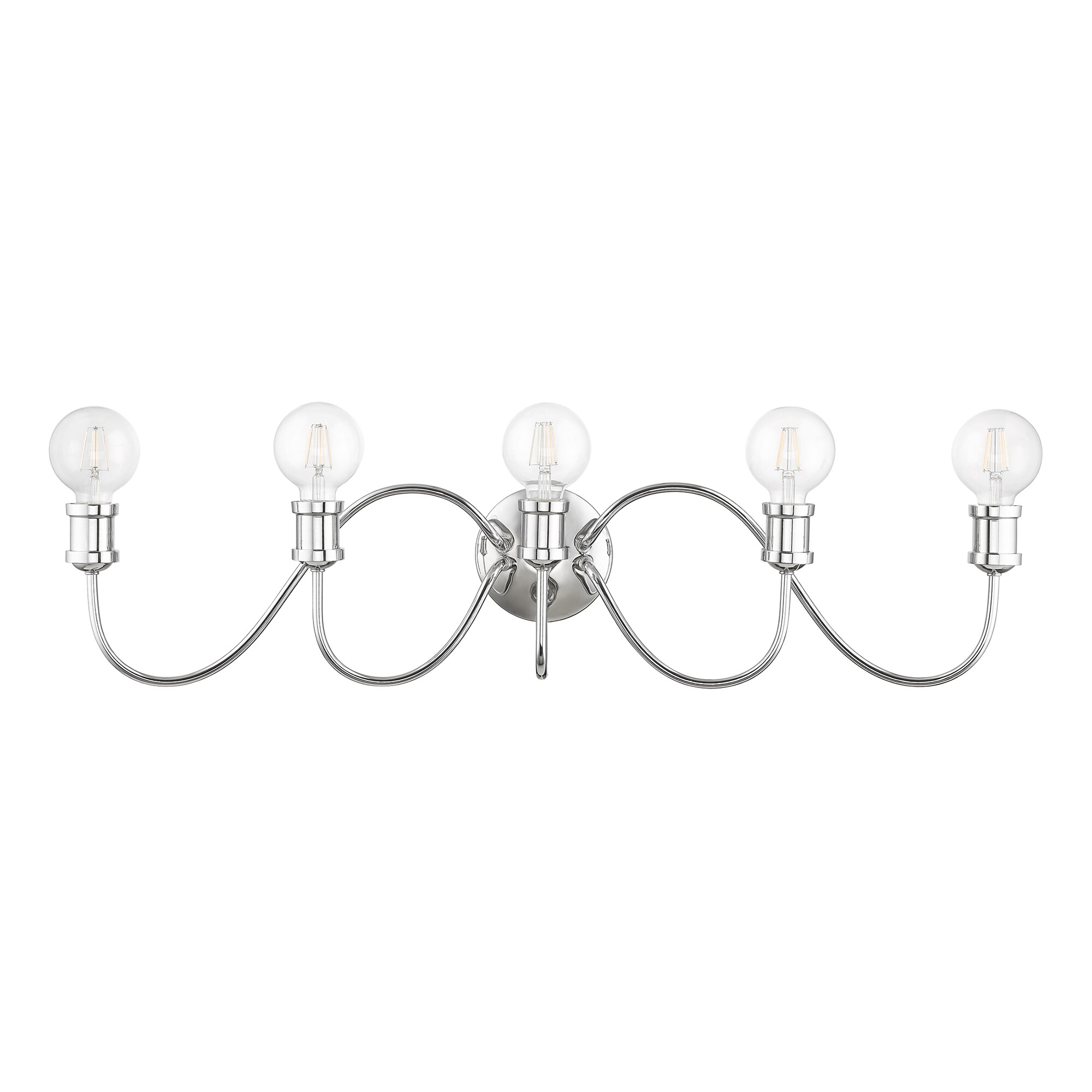 Lansdale Polished Chrome 5-Light Transitional Vanity Sconce