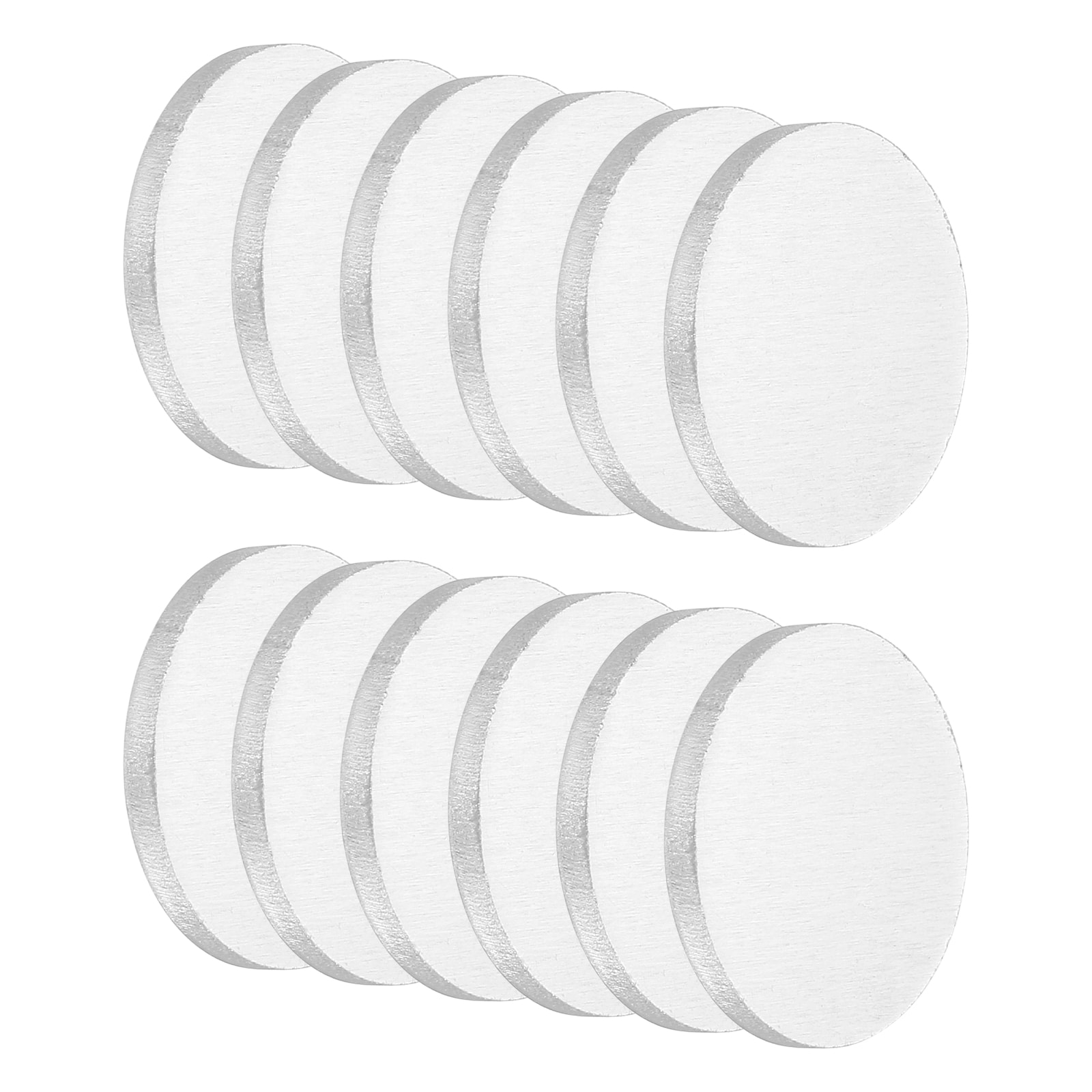 Unique Bargains 12pcs Aluminum Disc 1inch(25.4mm) Diameter 0.08inch(2mm) Thickness 1060 Aluminum Circle Plates Round Sheets for Metal Stamping