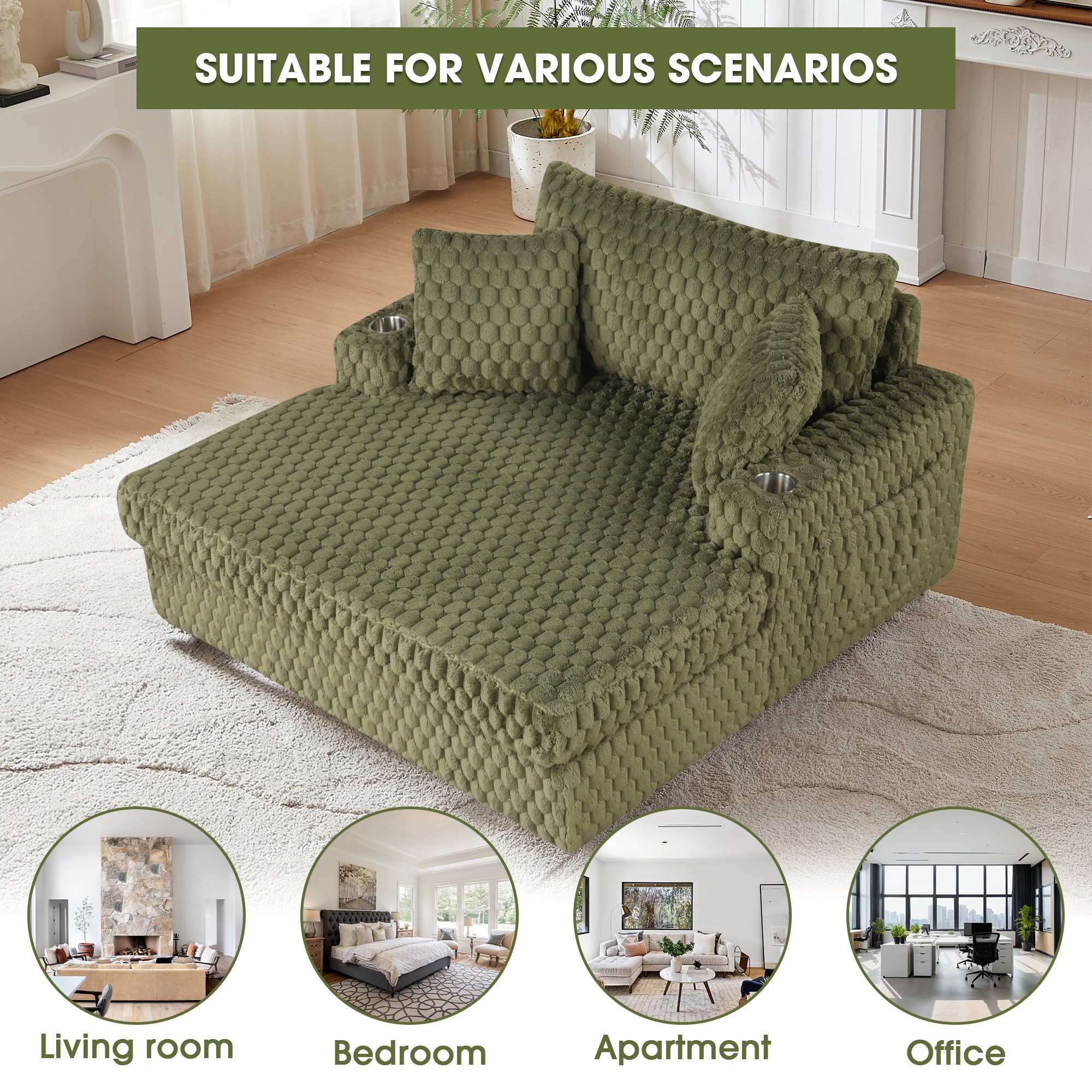 IHOMEadore MDSL69000GR Chaises-Settees - View #5