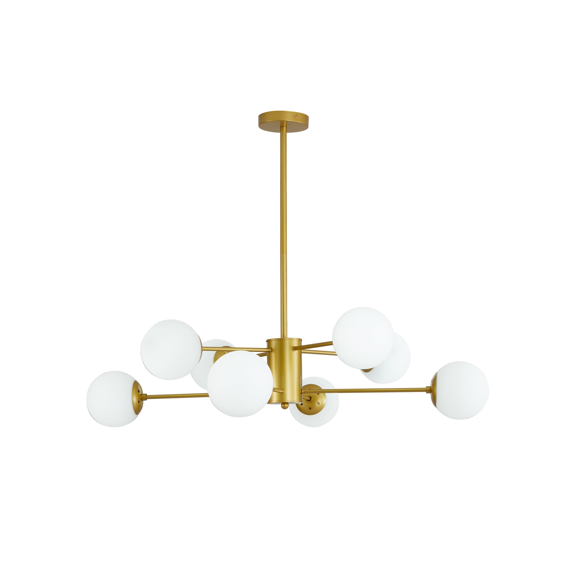 Flynama 8 -Light Gold Metal Chandelier