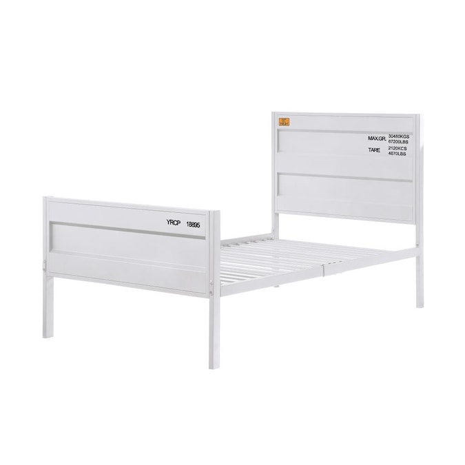 Acme Furniture Cargo White Twin Panel, White Twin Panel Bed