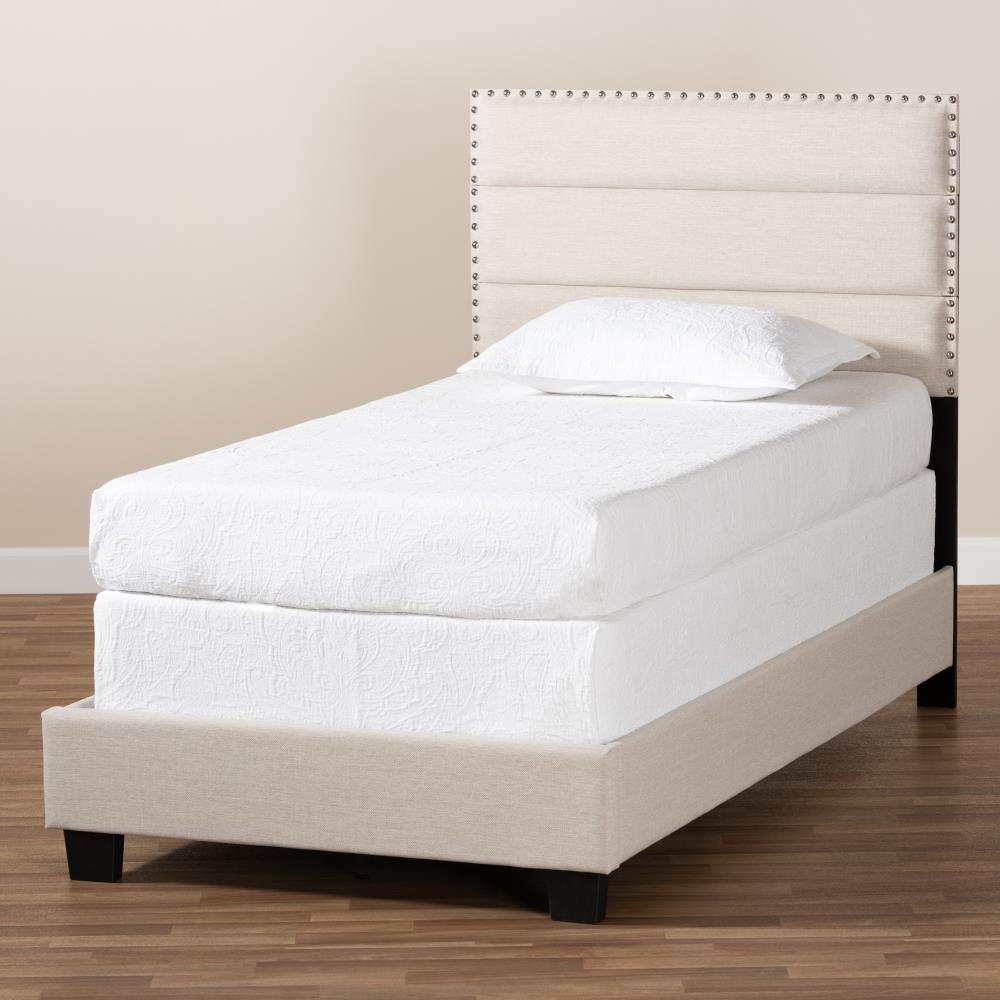 BIA Double Bed Pack (Beige) + Mattress NEW PALACIO 140x190cm