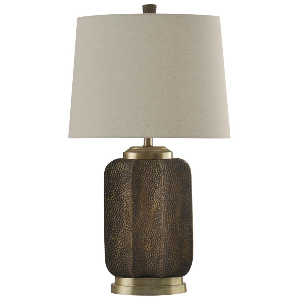 StyleCraft Home Collection 30-in Brown 3-way Table Lamp with Fabric ...