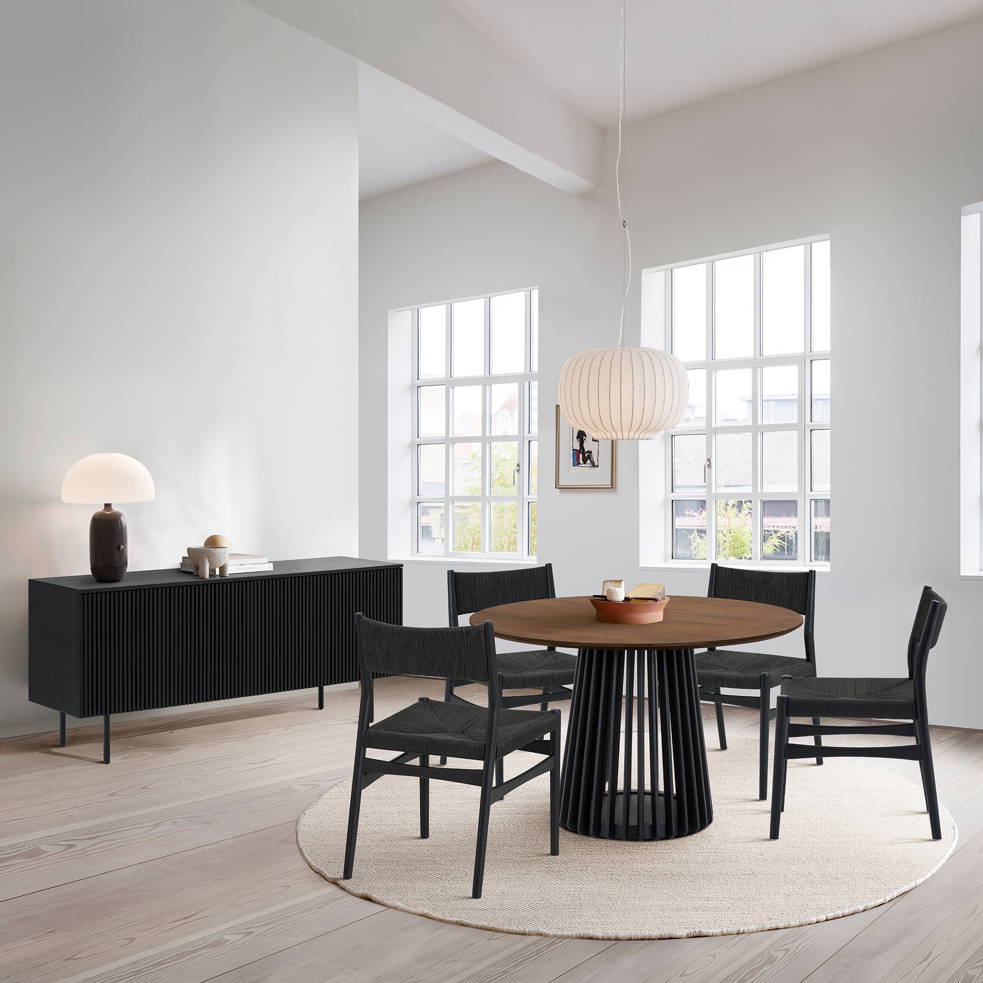Armen Living SETRPAWAL6ERBLK Dining-Sets - View #2