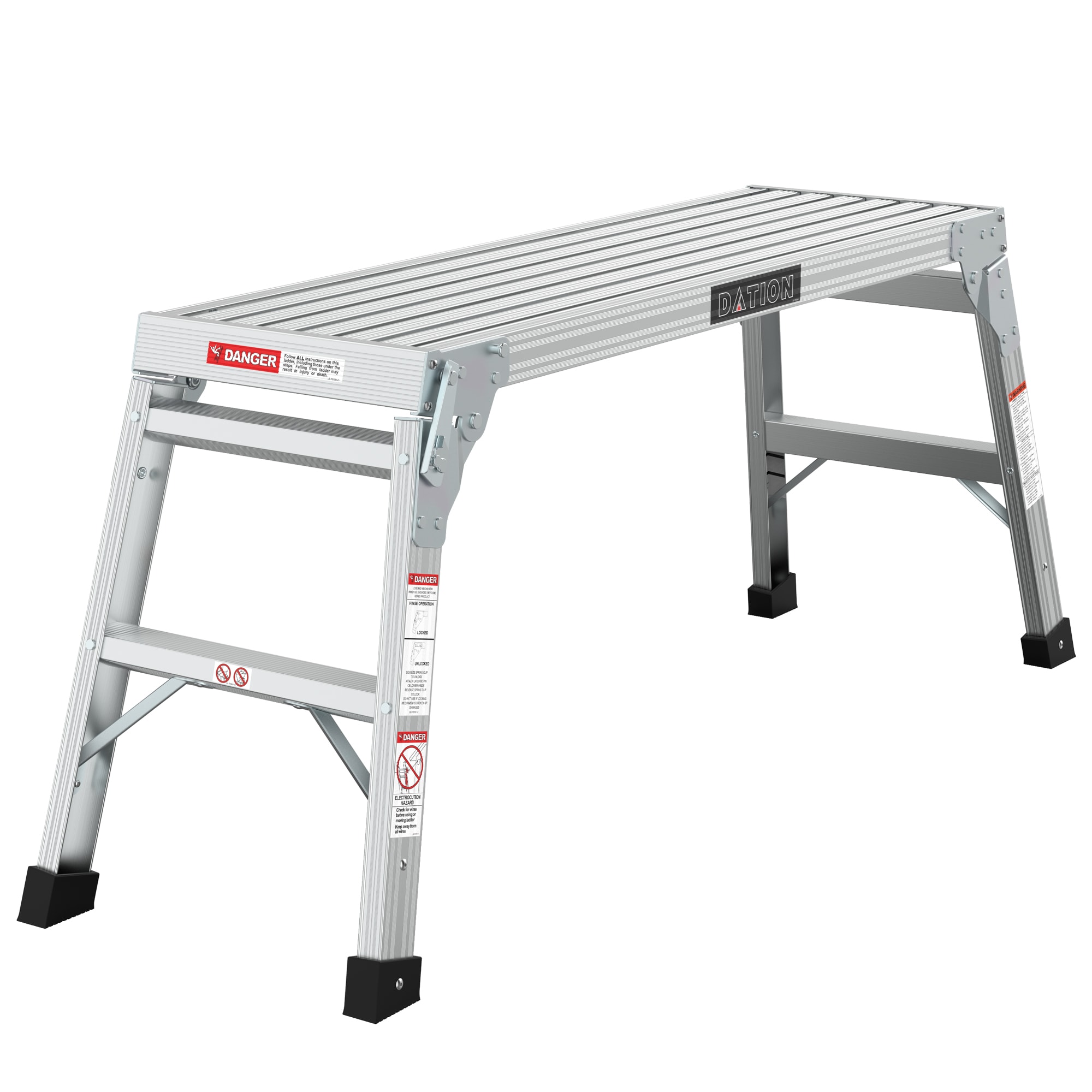 WELLFOR 1-Step 225-lb Capacity Silver Aluminum Foldable Step Stool JV-HGY-10097CF Sansujyuku sansujyuku.com