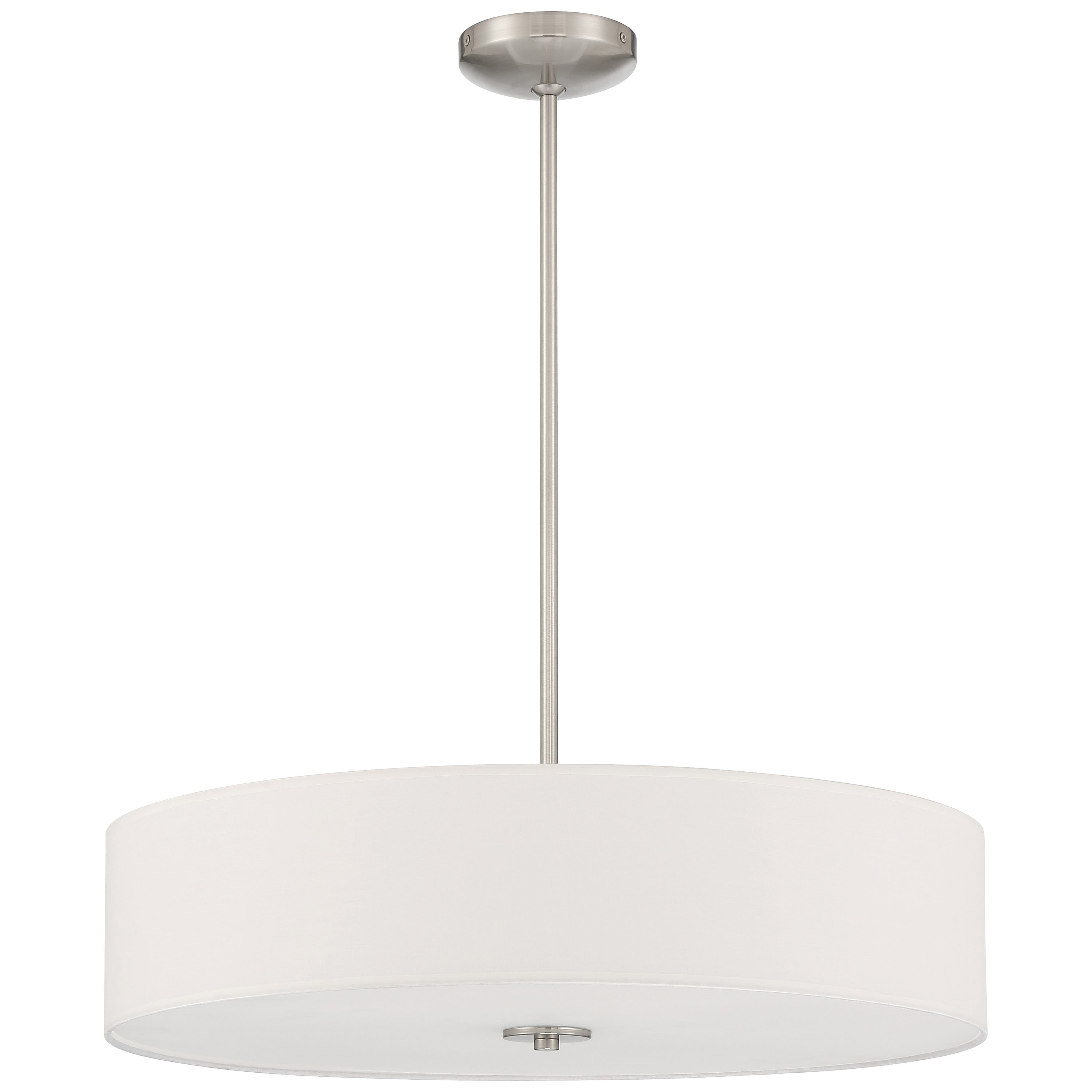 Brushed Steel Transitional LED Drum Ceiling Light