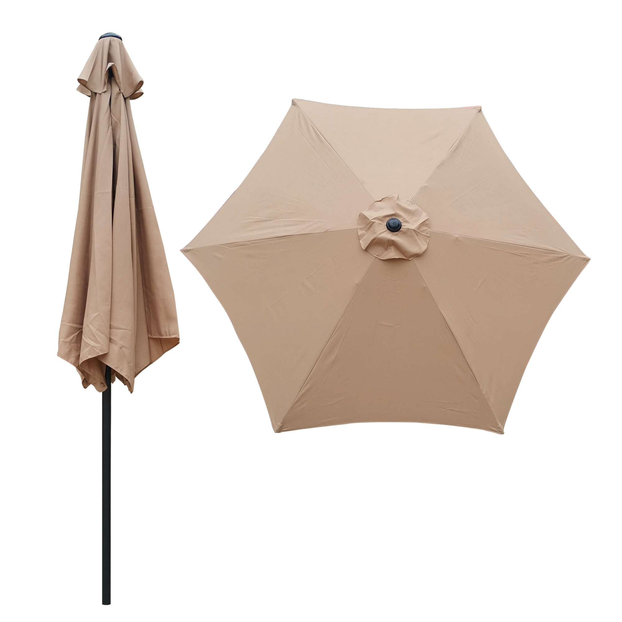 Maocao Hoom MZH32231 9-ft Steel Brown Market Patio Umbrella