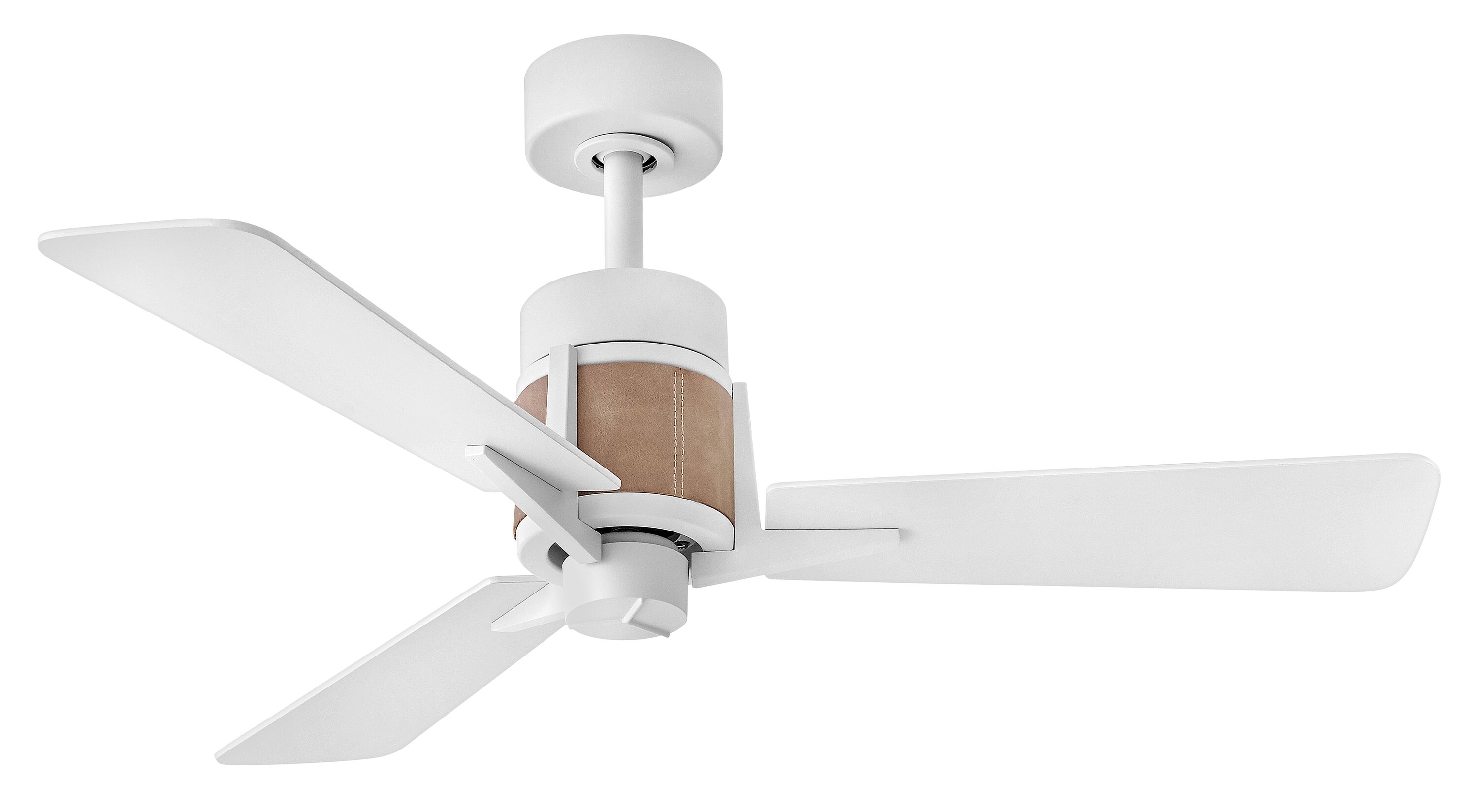 Hinkley 906242FMW-LDD Atticus 42-in Integrated LED Outdoor Smart Matte White with Matte White Blades Ceiling Fan With Light - Remote Included ( 3 -Blade )