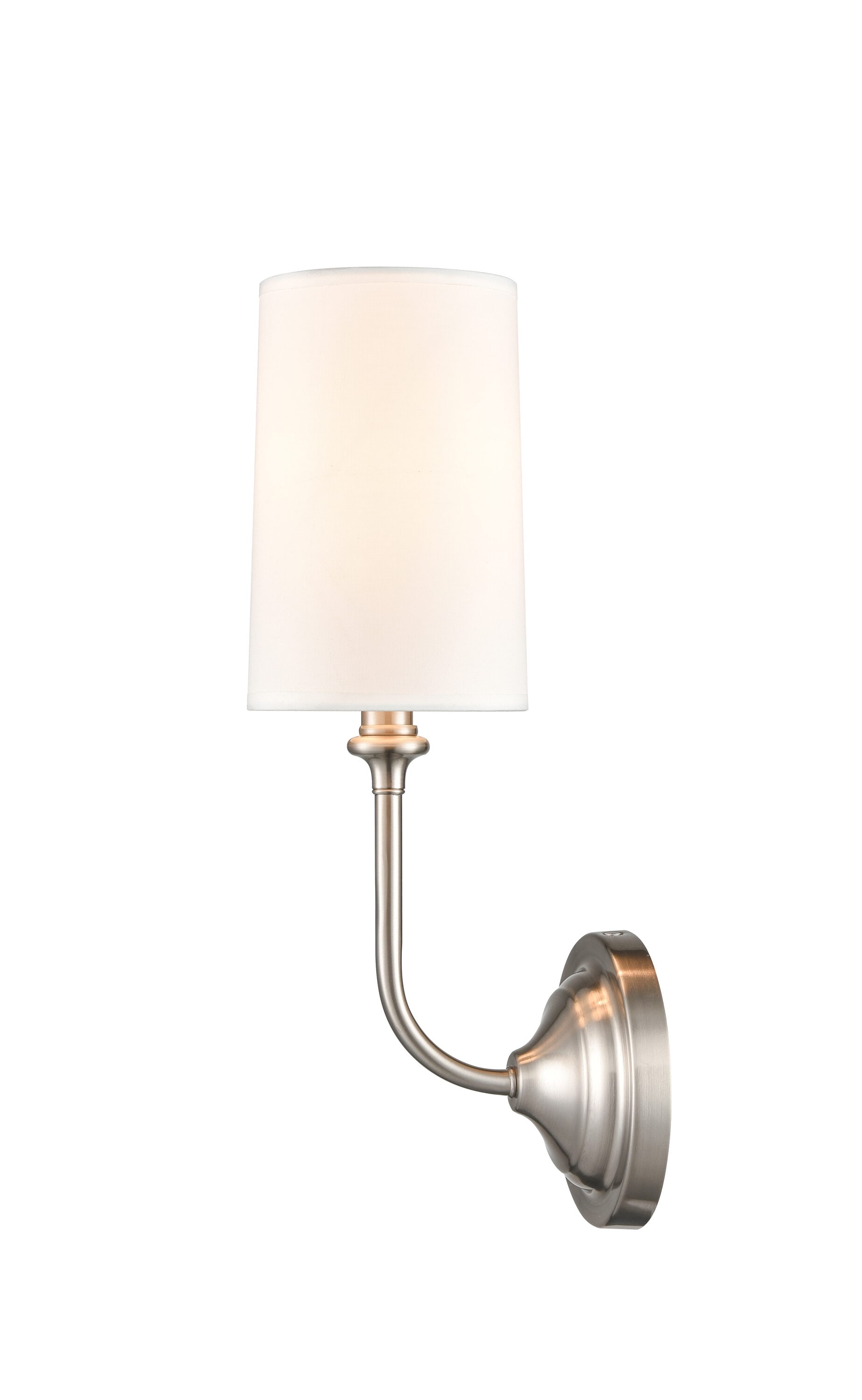 Brushed Satin Nickel Dimmable Cylinder Wall Sconce