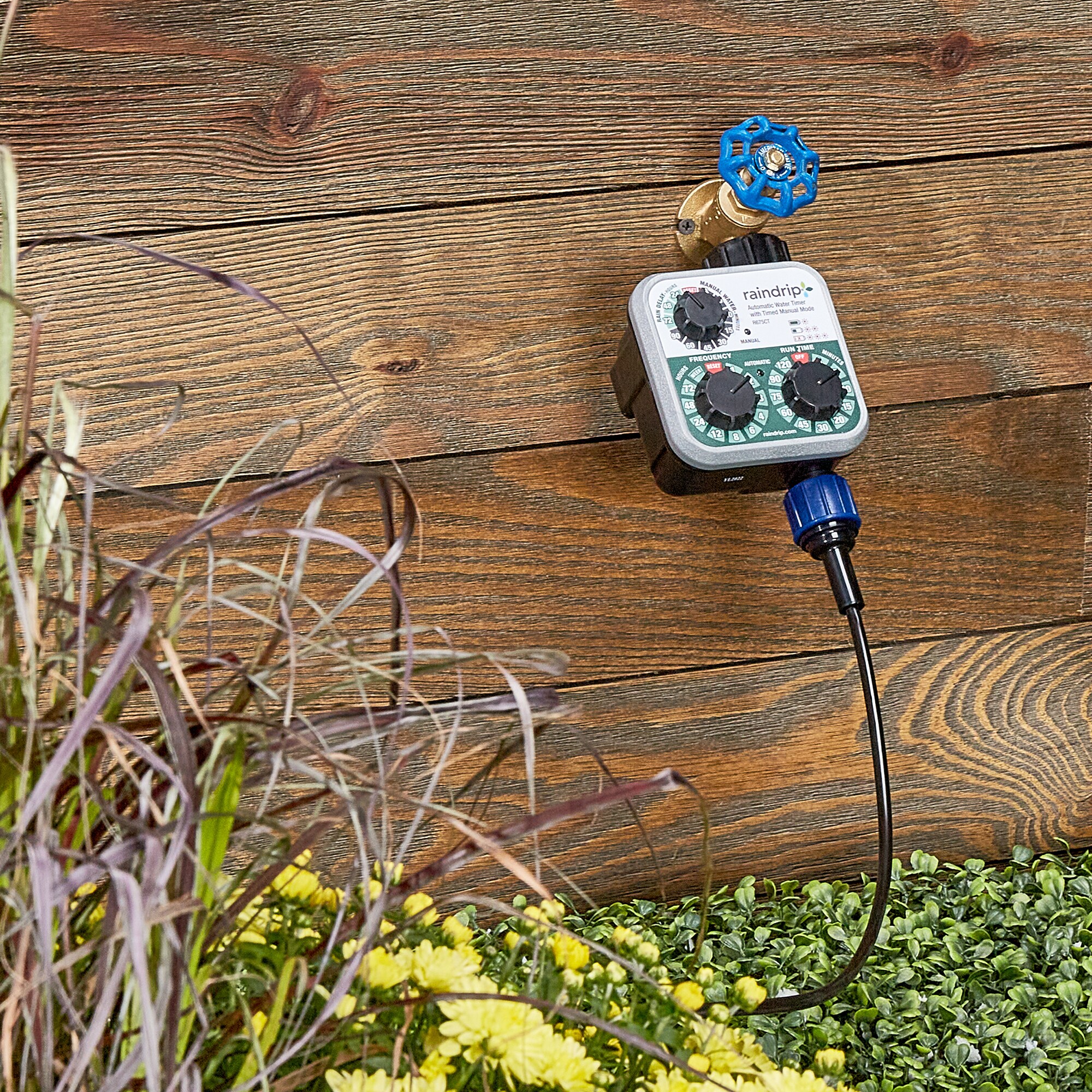 Raindrip Automatic Watering Kit with Timer for Containers and Hanging Baskets, Tubing Stakes, Fittings, Timer Included