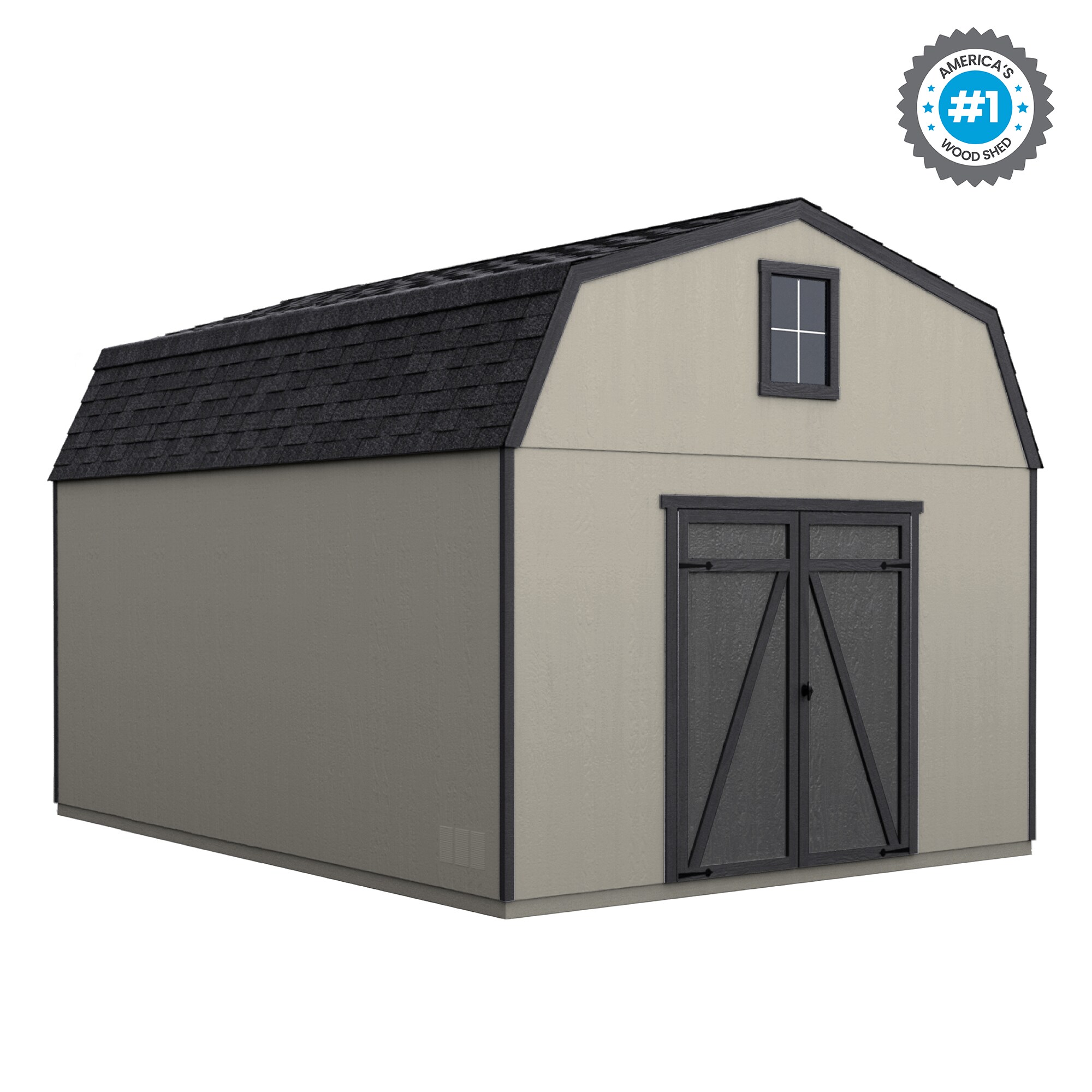 Heartland Estate 12-ft x 20-ft Wood Storage Shed (Floor Included) in the  Wood Storage Sheds department at