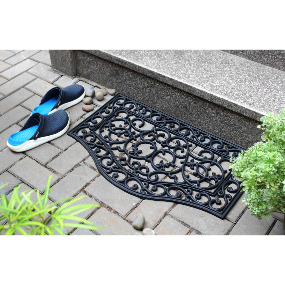 Zig Zag 2-ft x 3-ft Natural Rectangular Indoor or Outdoor Decorative Welcome  Door Mat in the Mats department at