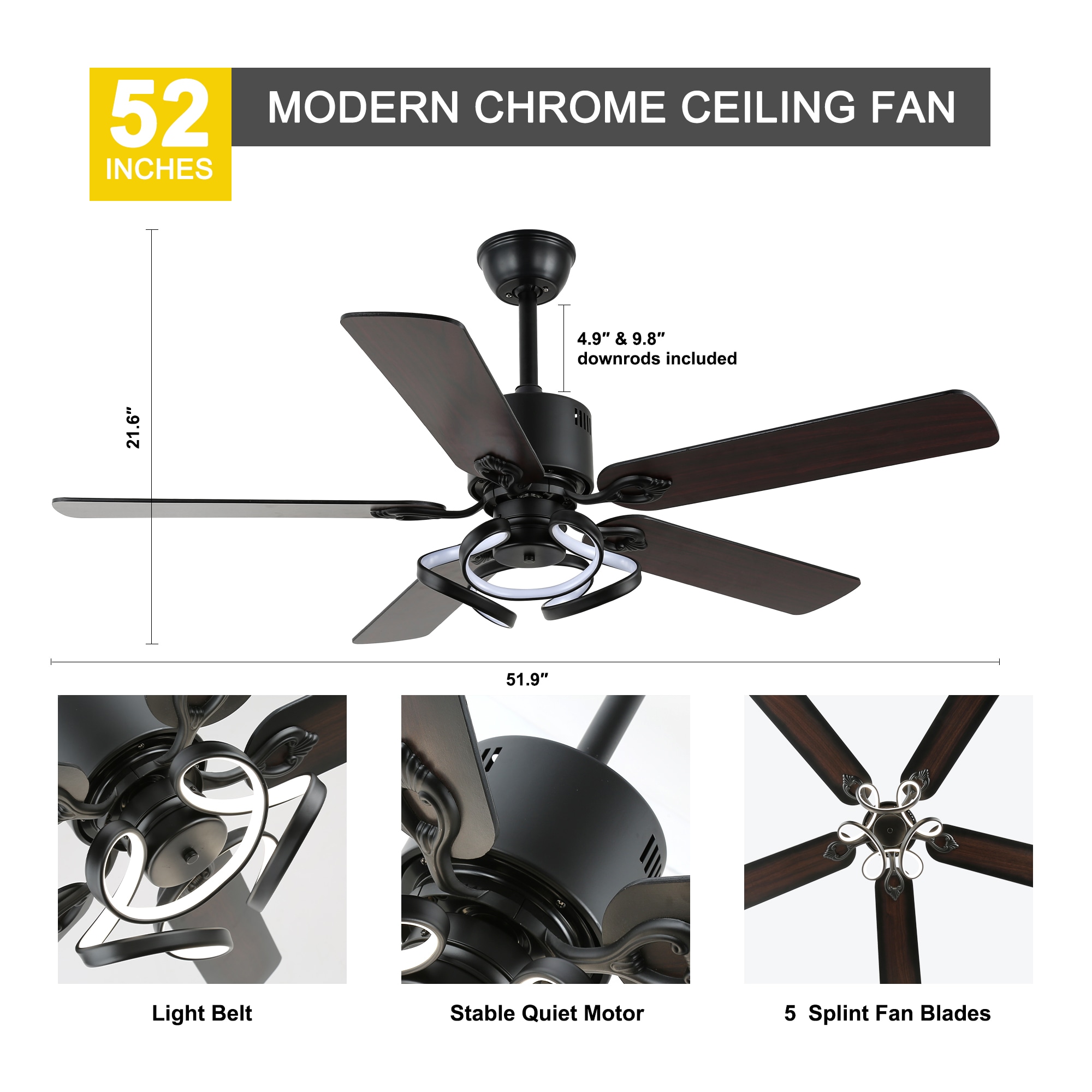 Oaks Decor DC5217OKEL-B Ceiling-Fans - View #8