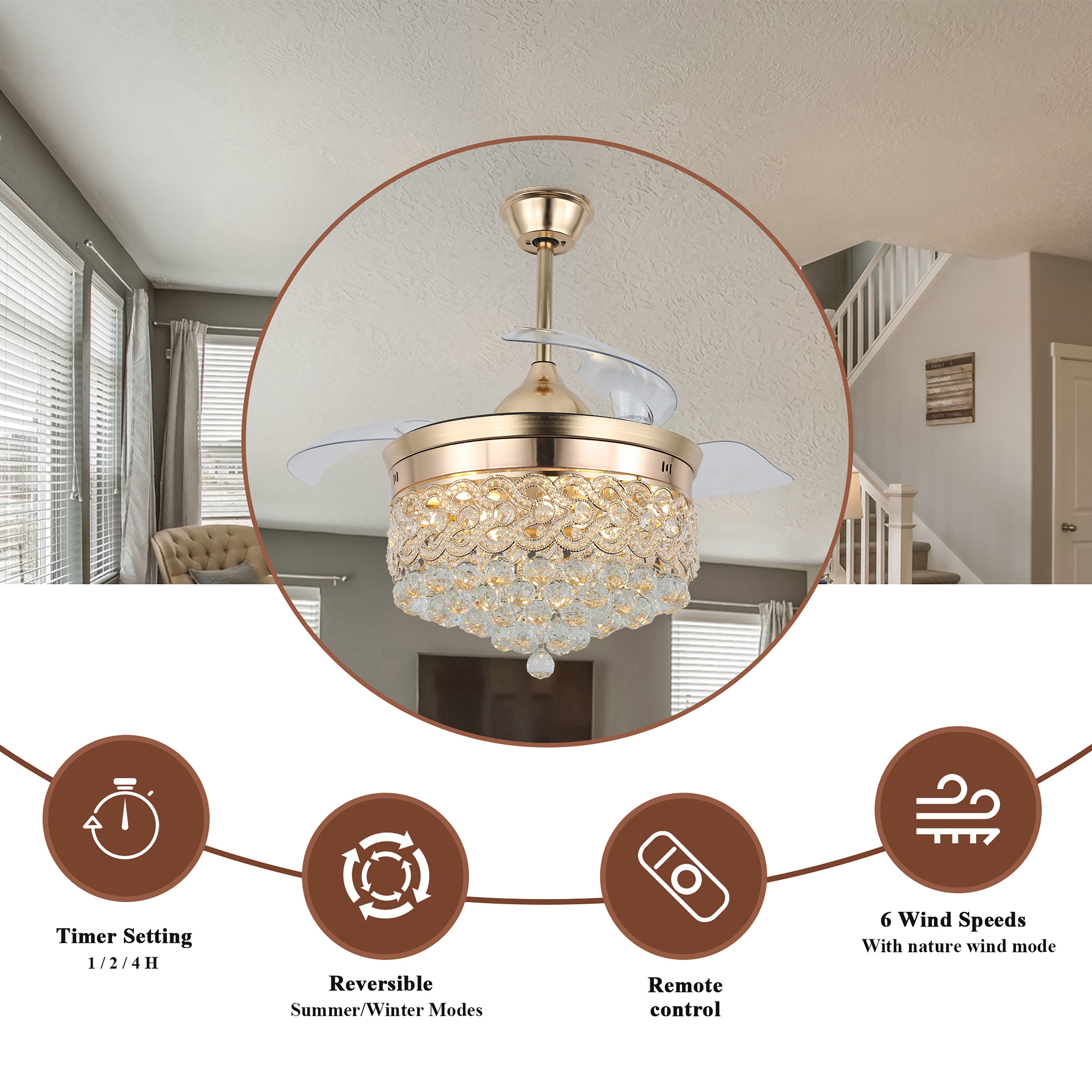 Cusp Barn BD4203-G Ceiling-Fans - View #3