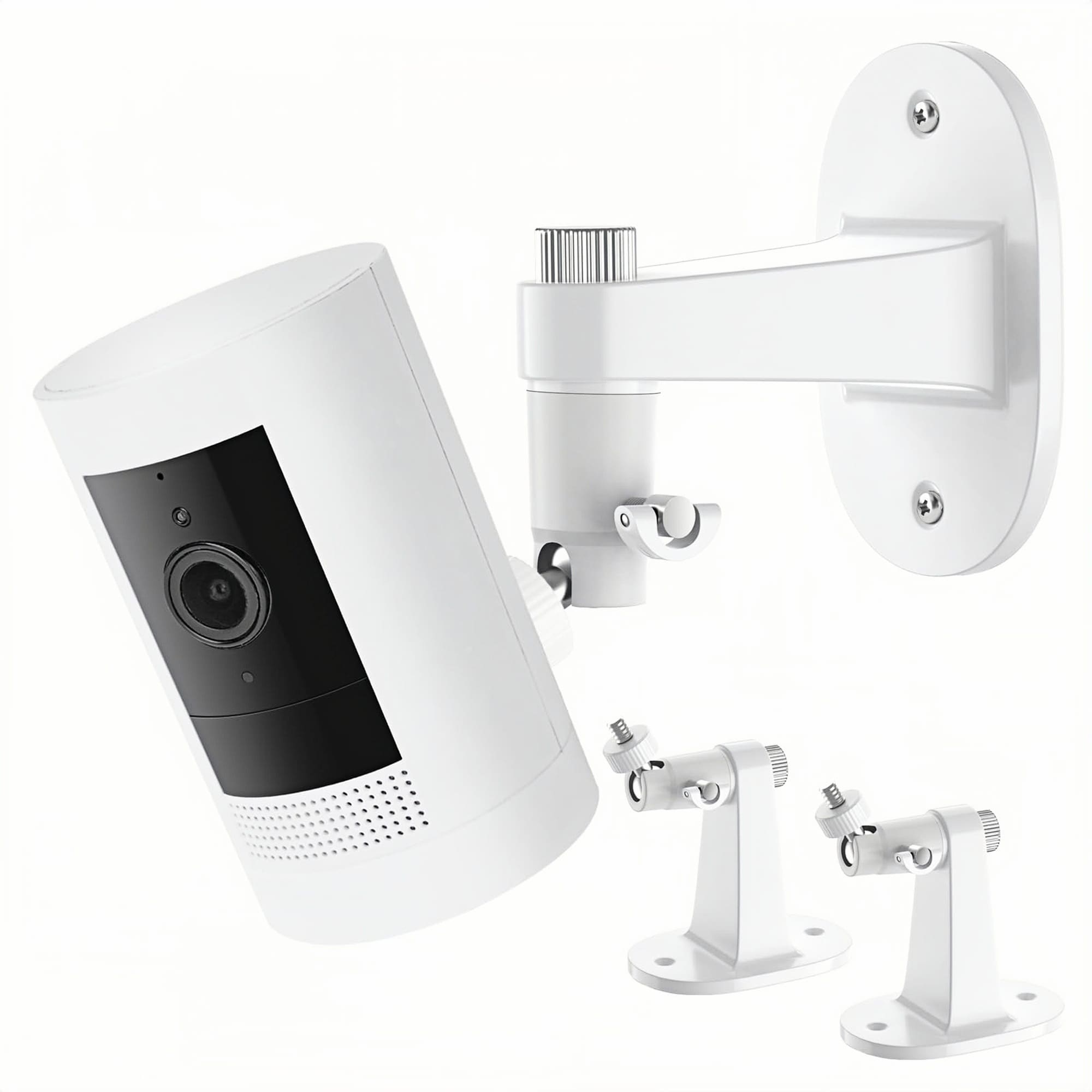 Numhew 3.5in x 3.5in x 2.7in 2-Pack White Camera Wall Mount