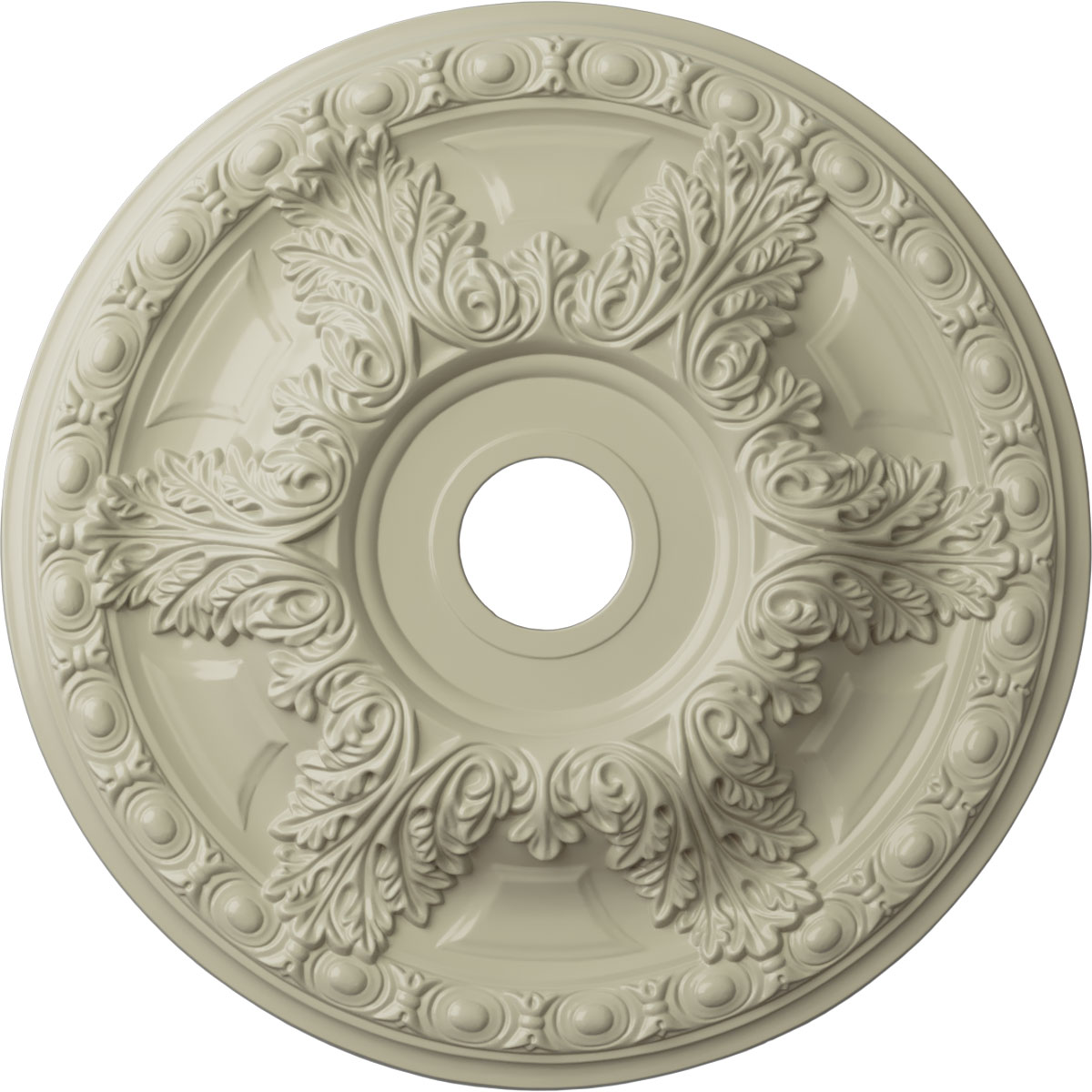 Ekena Millwork CM23GACYF Granada 23.375-in W x 23.375-in L Painted Clear Yellow Polyurethane Whole Ceiling Medallion