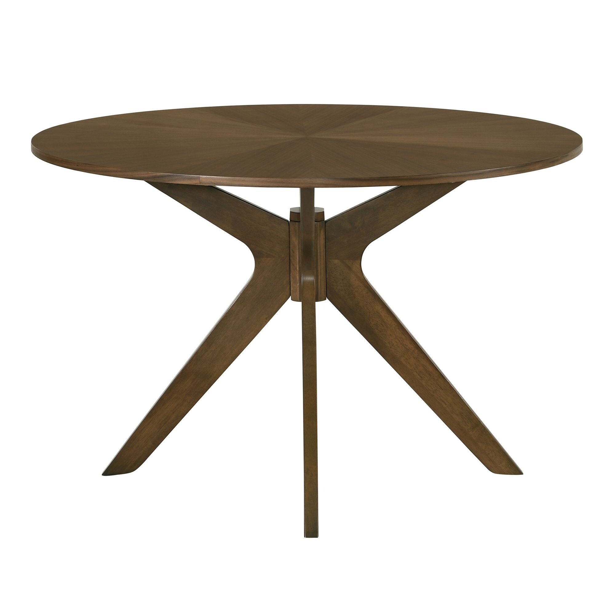 5pc Wynden Standard Height Dining Set Walnut/Smoke - Picket House Furnishings: Mid-Century Modern, Rubberwood