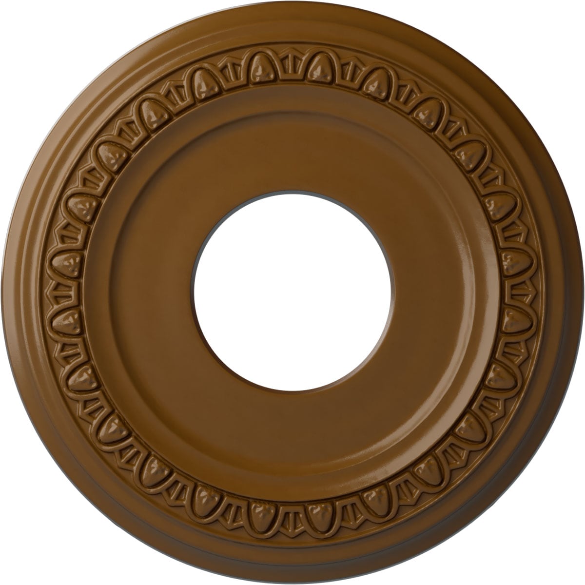 Ekena Millwork CM12JASTF Jackson 12.25-in W x 12.25-in L Painted Smokey Topaz Polyurethane Whole Ceiling Medallion