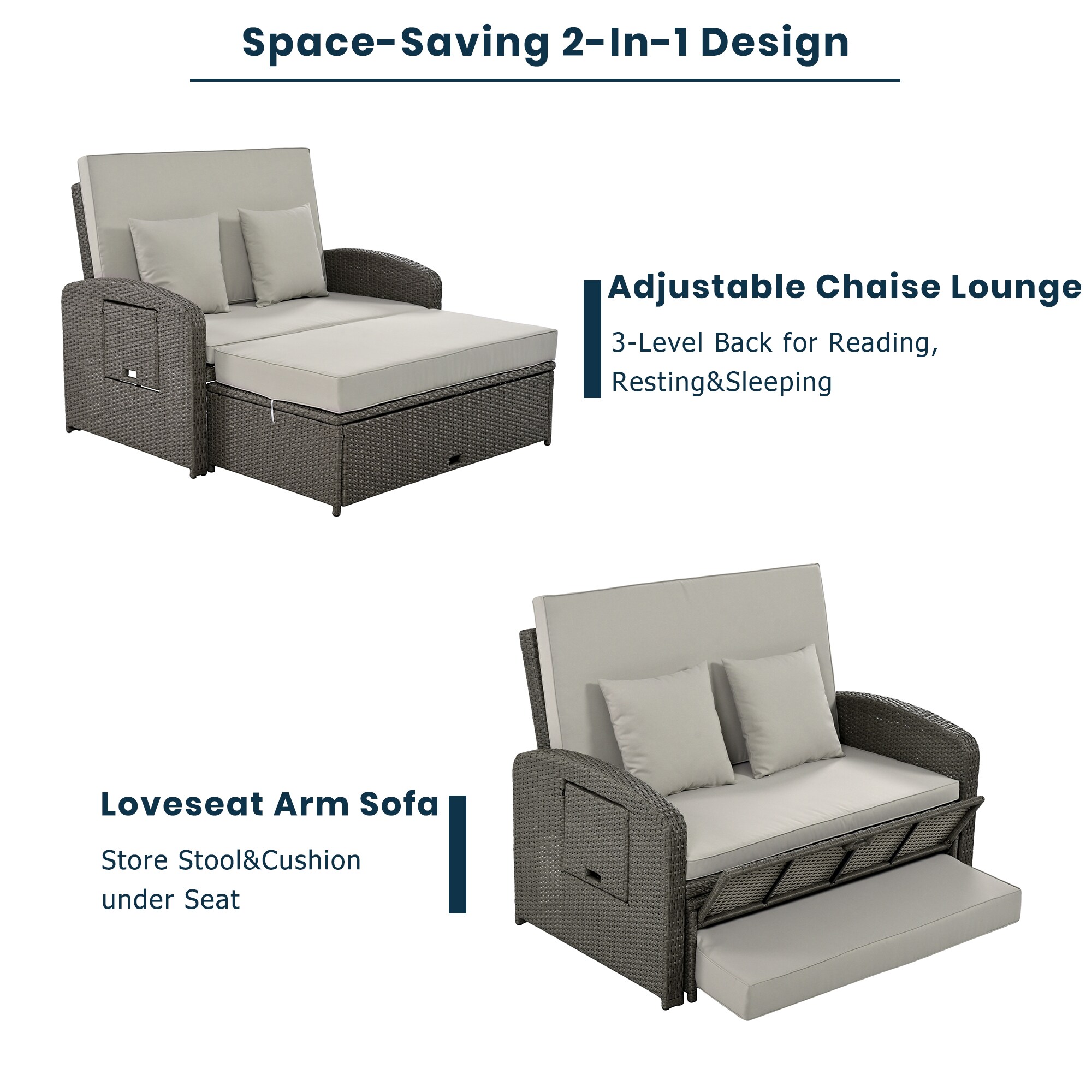 JIMSMAISON BOTMPDB05GR Patio-Sofas-Daybeds - View #7