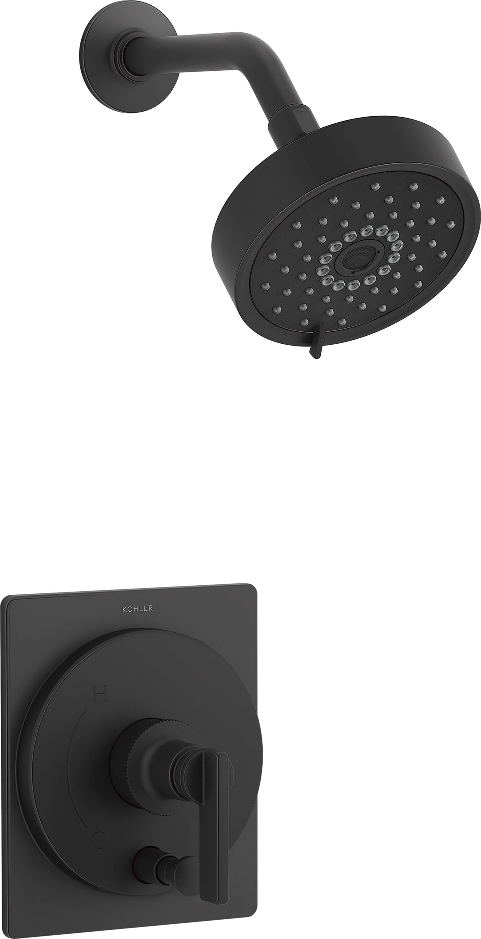 KOHLER TS35916-4Y-BL Castia by Studio McGee Matte Black 1-handle Multi-function 5.44-in Rectangle Bathtub and shower Faucet