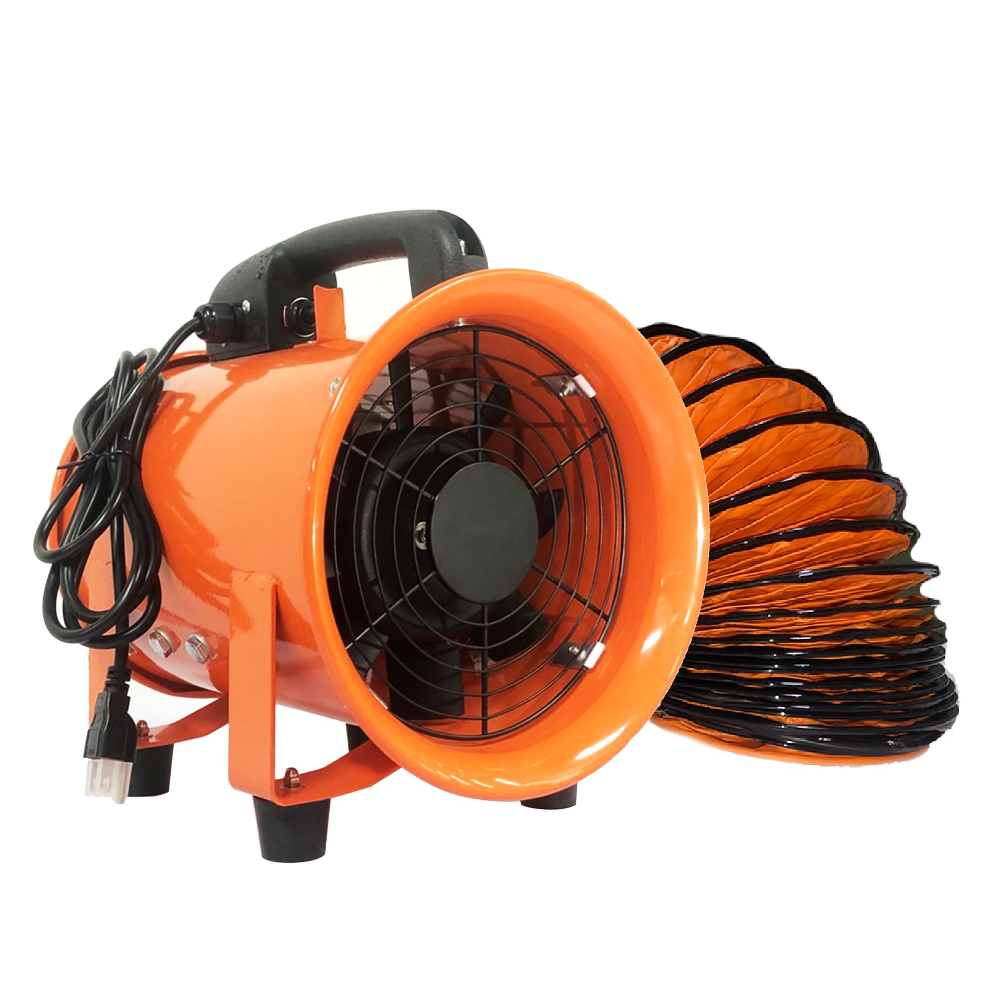 AOIZGMY  Utility Blower Fan 10 Inch Portable Axial Exhaust Fan 350W 1600CFM High Velocity Ventilator with 32FT Duct Hose for Workshop Basement
