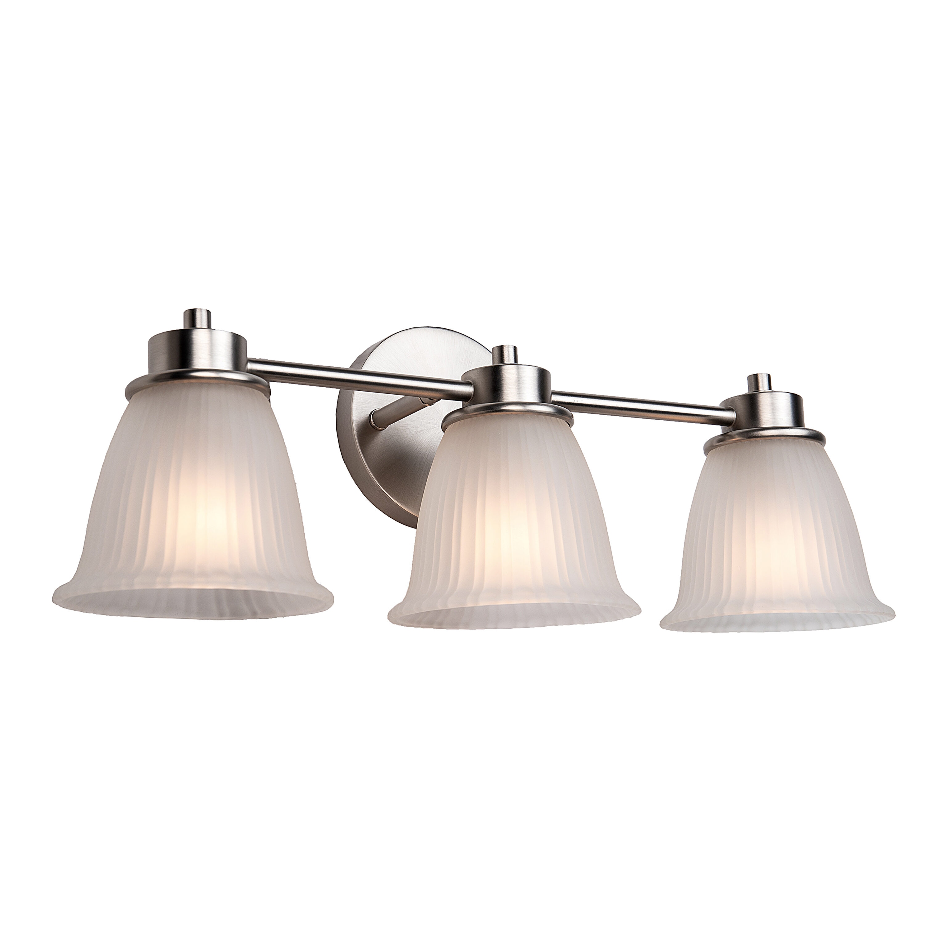 Aspen Creative Corporation 62256 22-in 3 -Light Brushed Nickel Transitional Vanity light