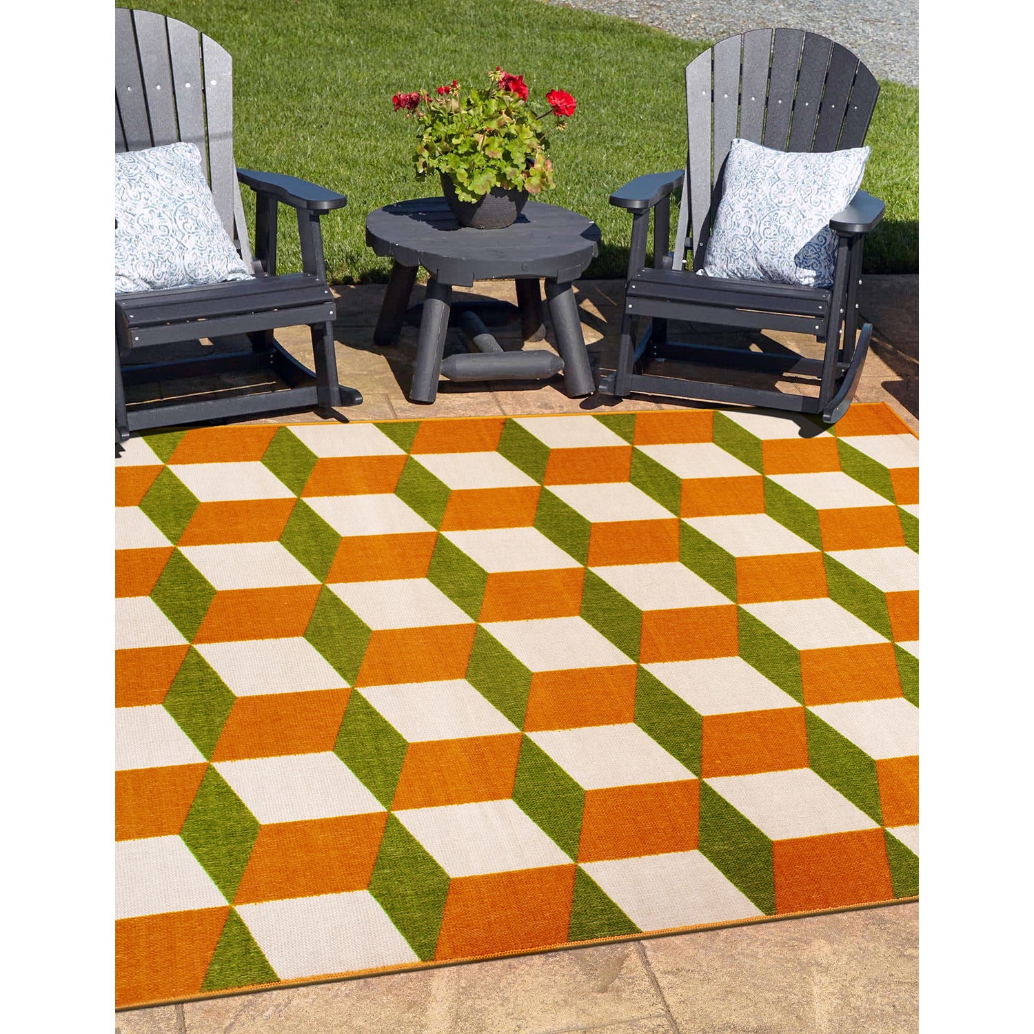 World Rug Gallery 9016ORANGE8X10 rugs - View #2