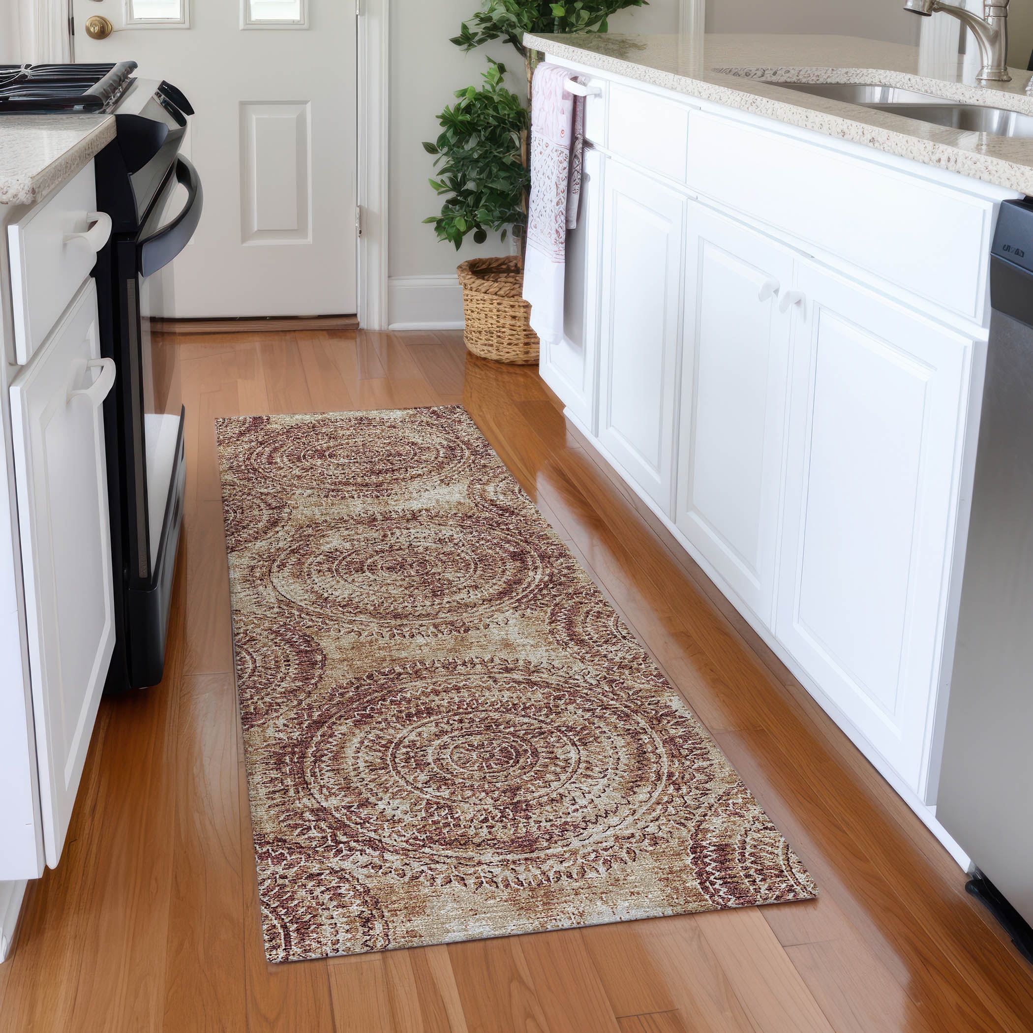Addison Rugs AMF113CA2X8 Mayfield AMF113CA 2 x 7 (ft) Loomed Polyester Canyon Rectangular Indoor Geometric Machine washable Area rug