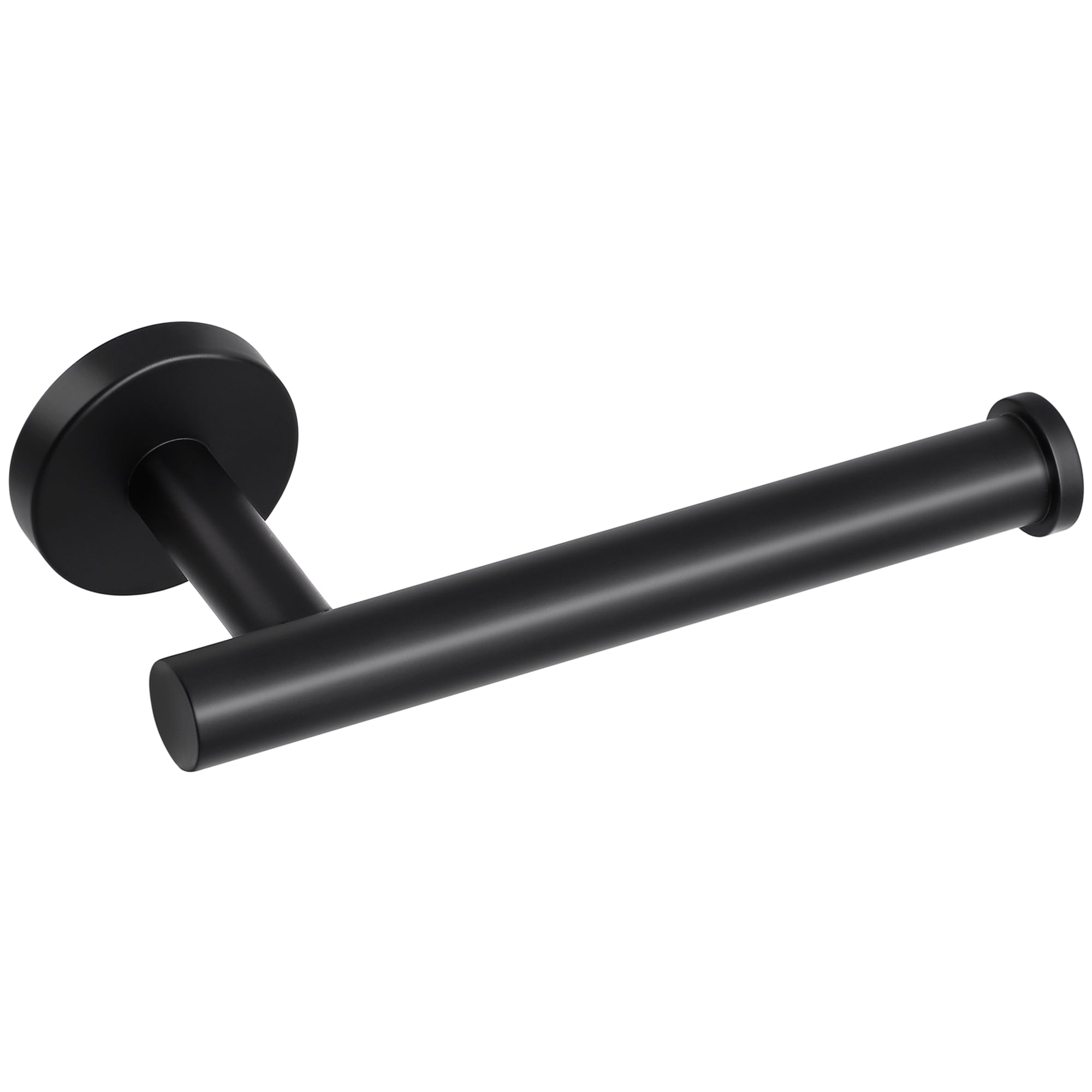 Unique Bargains Toilet Paper Holder Wall Mounted Tissue Towel Holder for Bathroom Kitchen SUS304 Stainless Steel Rustproof Matte Finish Black