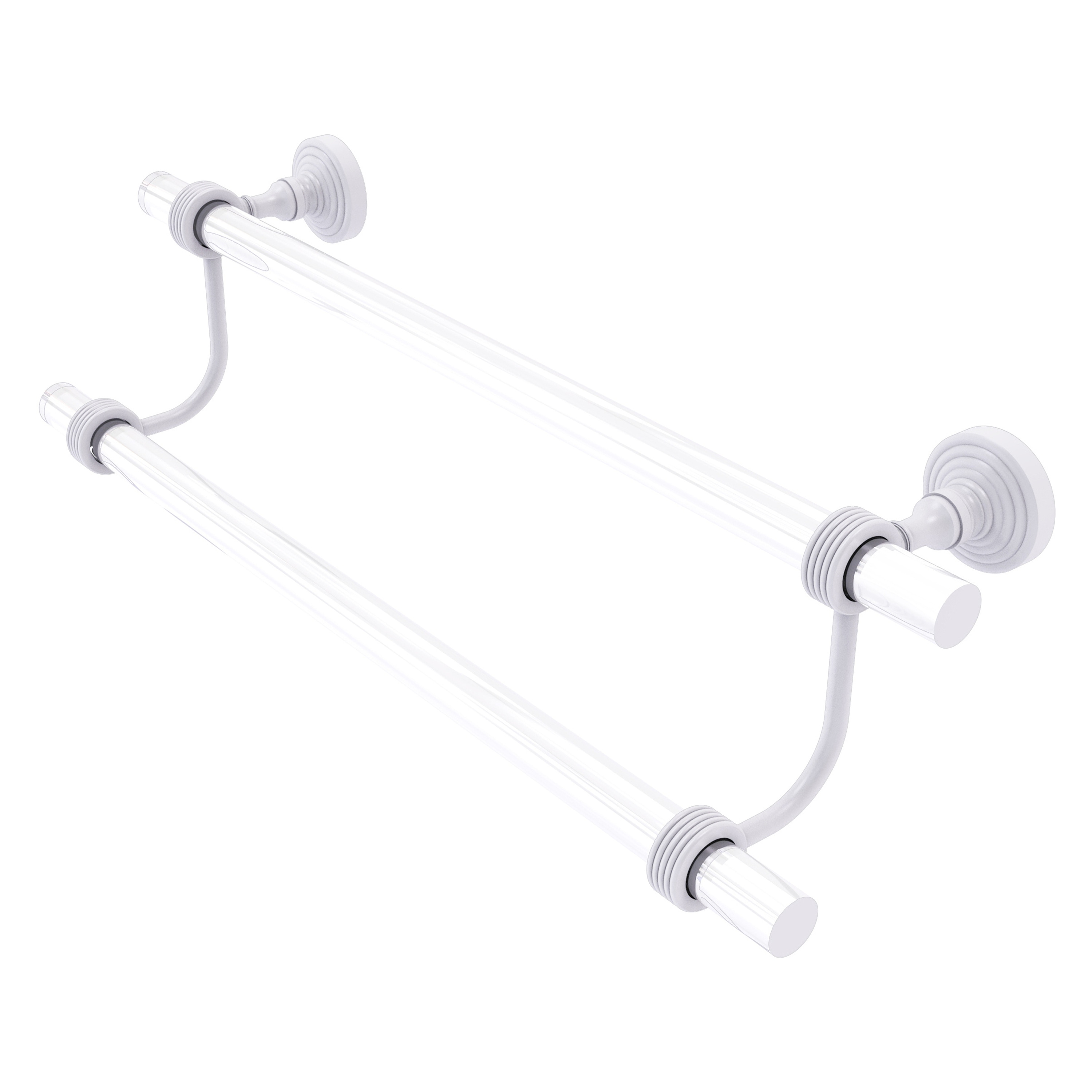 Allied Brass PG-72G-36-WHM Pacific Grove 36-in double Matte White Wall mount Double Towel Bar