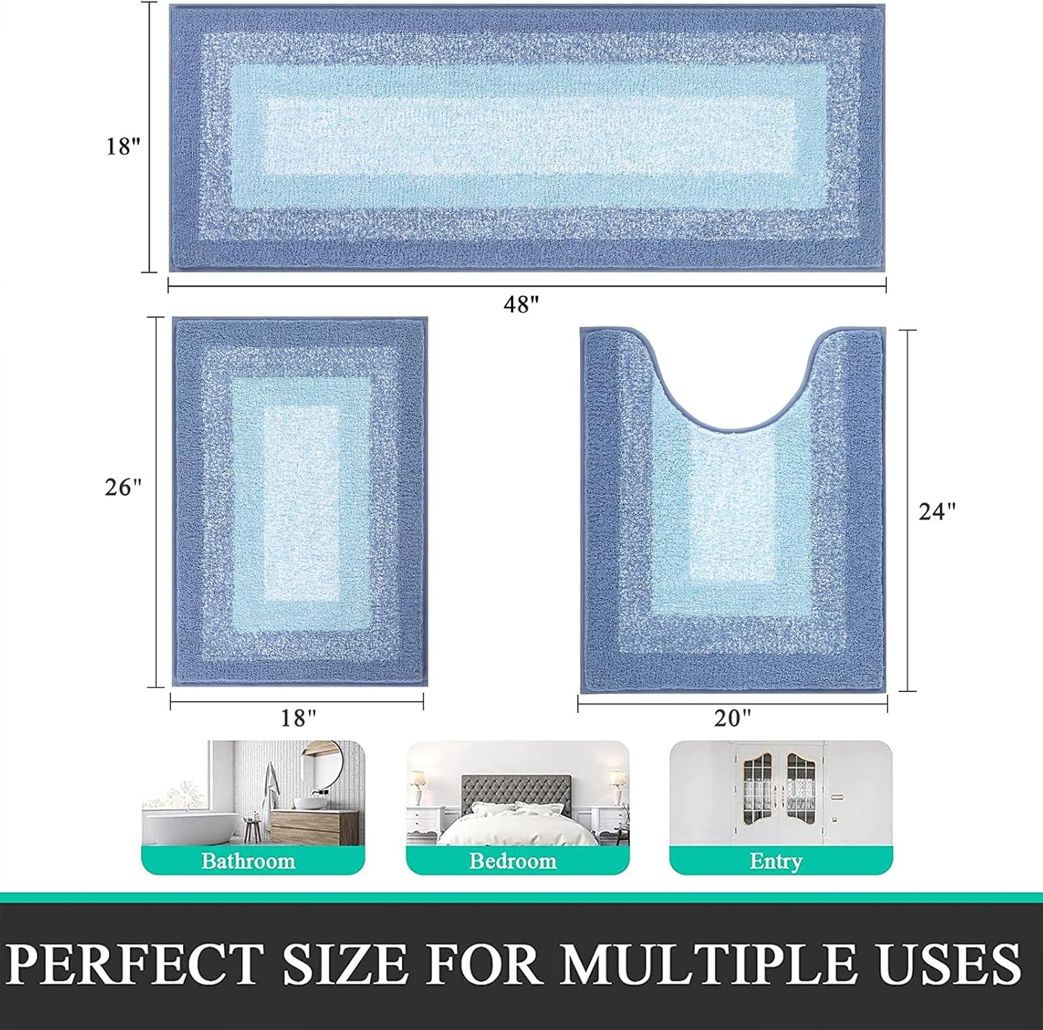 HEBE 754197763025 Bath-Rugs - View #2