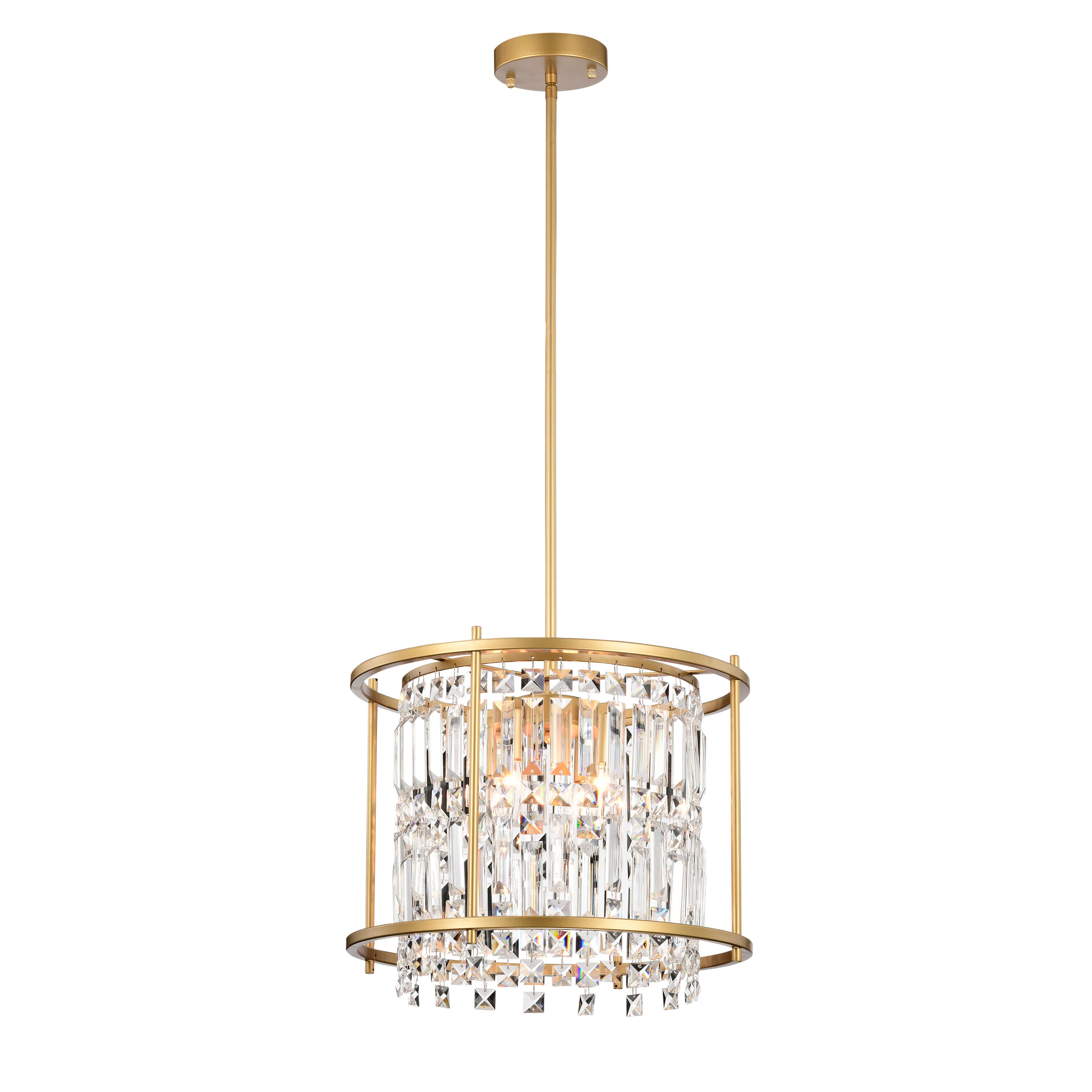 Greenville Signature HG88159 4 -Light Gold Modern/contemporary Crystal For Use in Bedrooms, Dining Rooms, Foyers, Kitchens, Living Rooms Chandelier