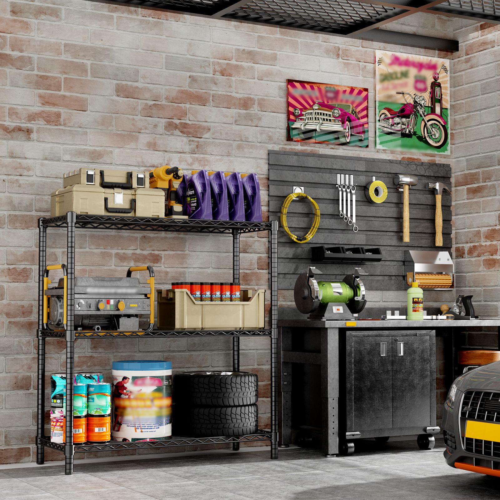 LOVMOR BLACK-36HAGW3C-PLR Free-Standing-Shelving - View #7