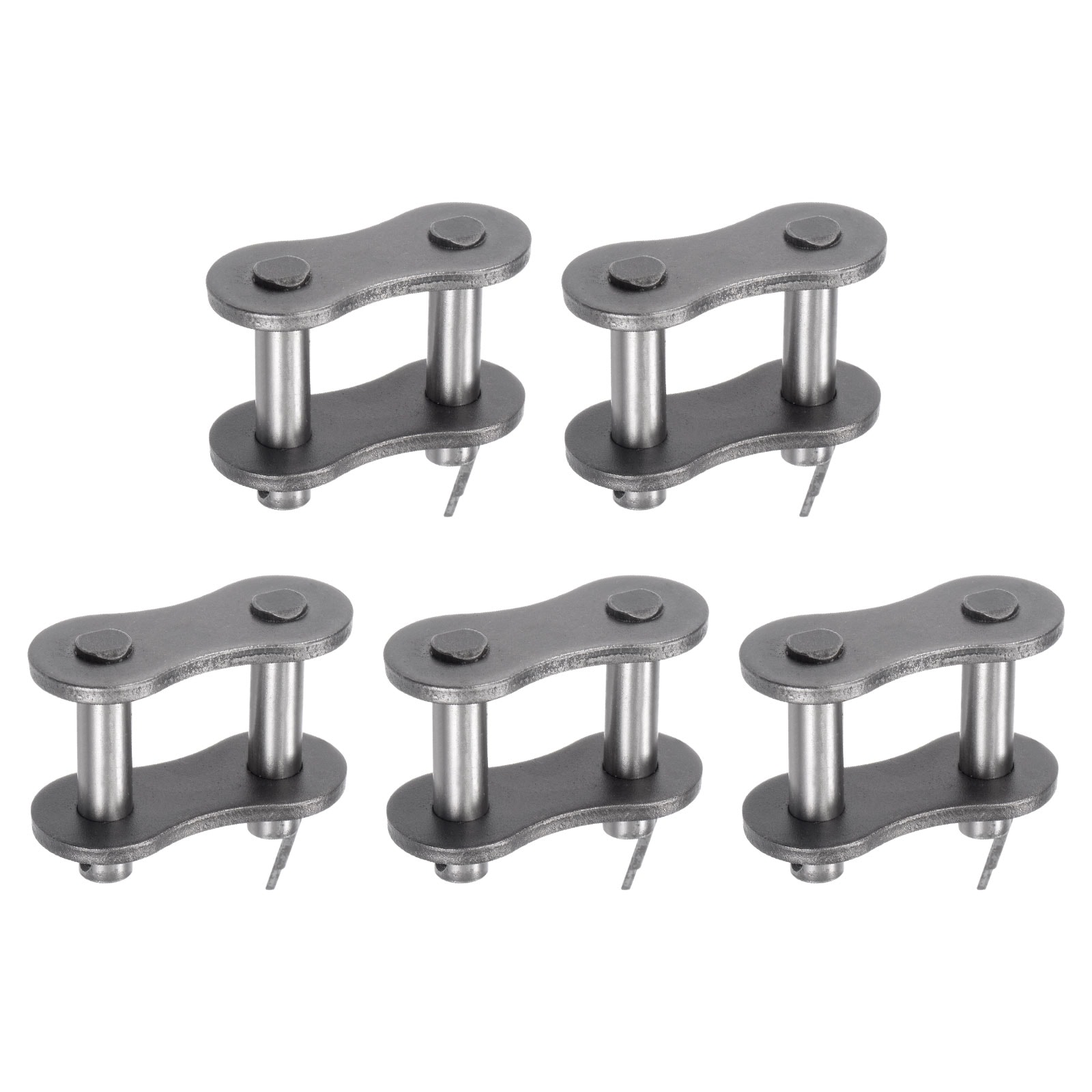 Unique Bargains 5Pcs #120 Chain Master Connector Link Roller 1 1/2 Inch Pitch Carbon Steel Standard Connecting Split Links for 24A Chain #S25120900UX4281