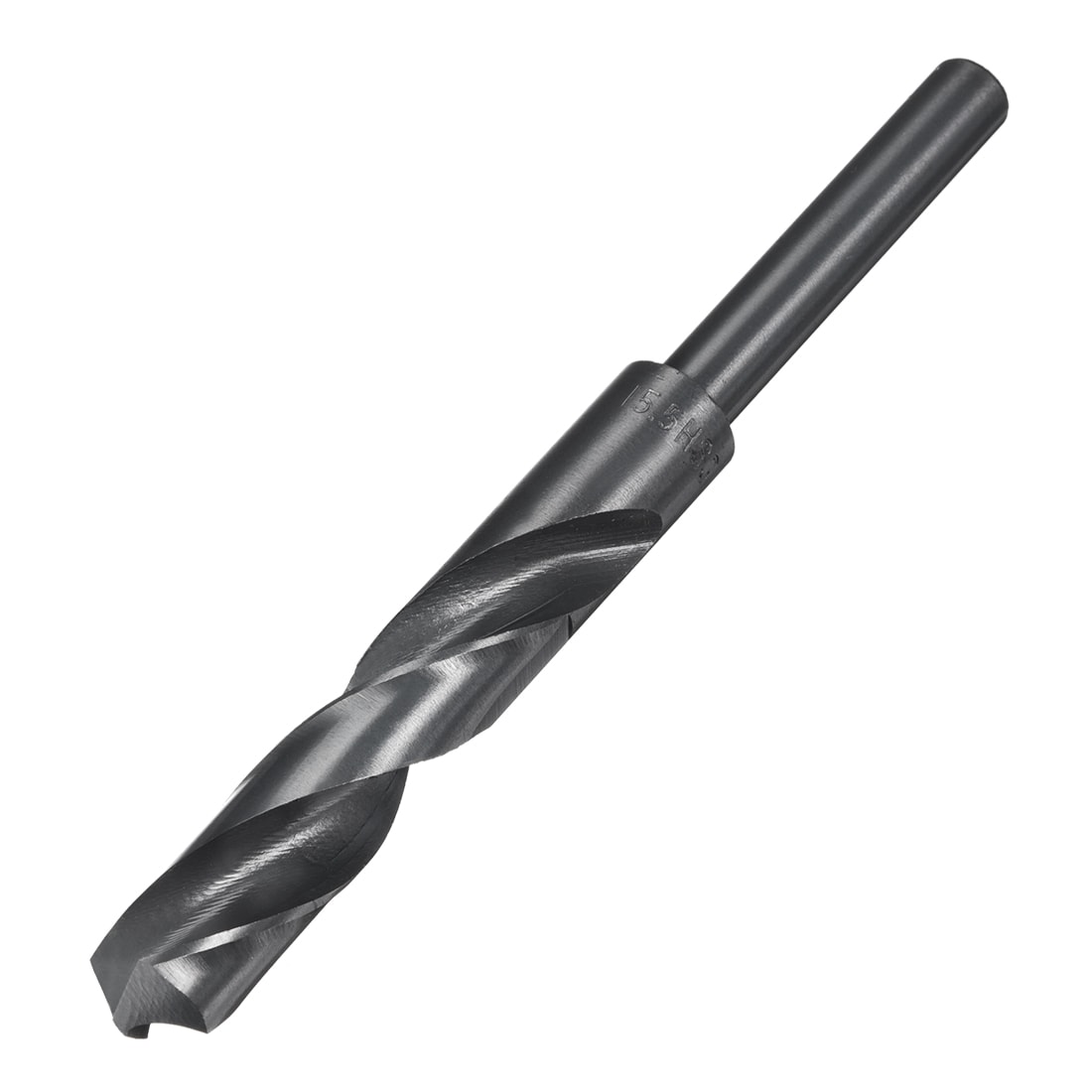 Unique Bargains Reduced Shank Drill Bit 15.5mm Black Nitride Coated with 1/2 Inch Straight Shank High Speed Steel HSS 9341 Twist Drill Bit for Stainless Steel Alloy Metal Plastic